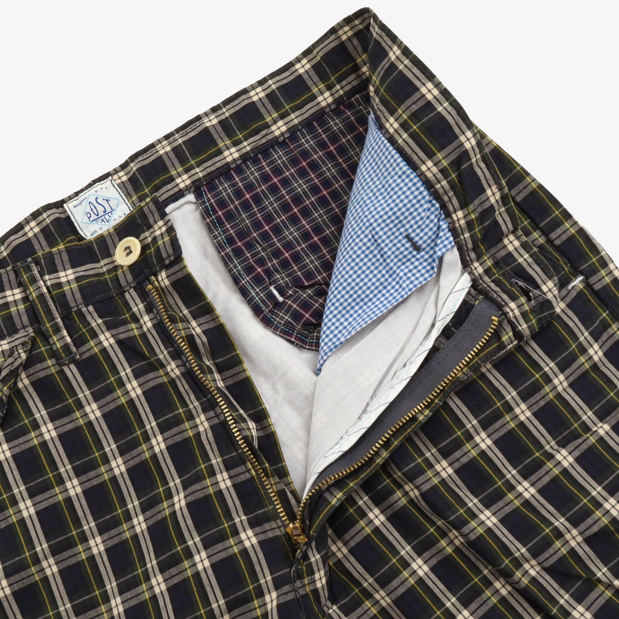 Plaid Lined Menpolini Shorts