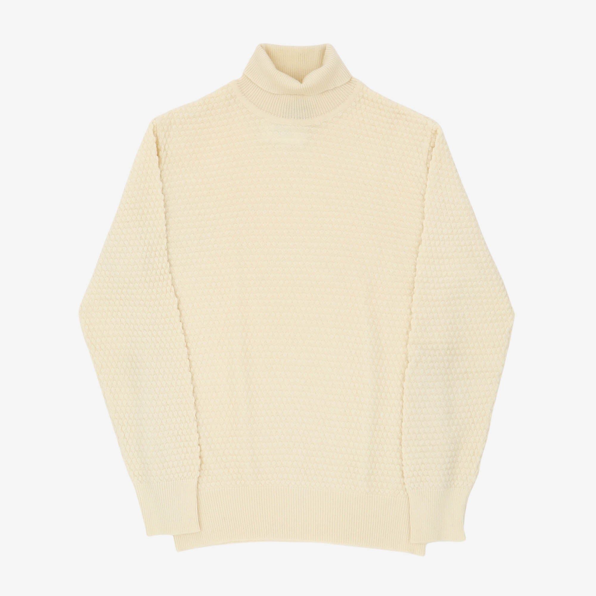 Bubble Knit Roll Neck Sweater