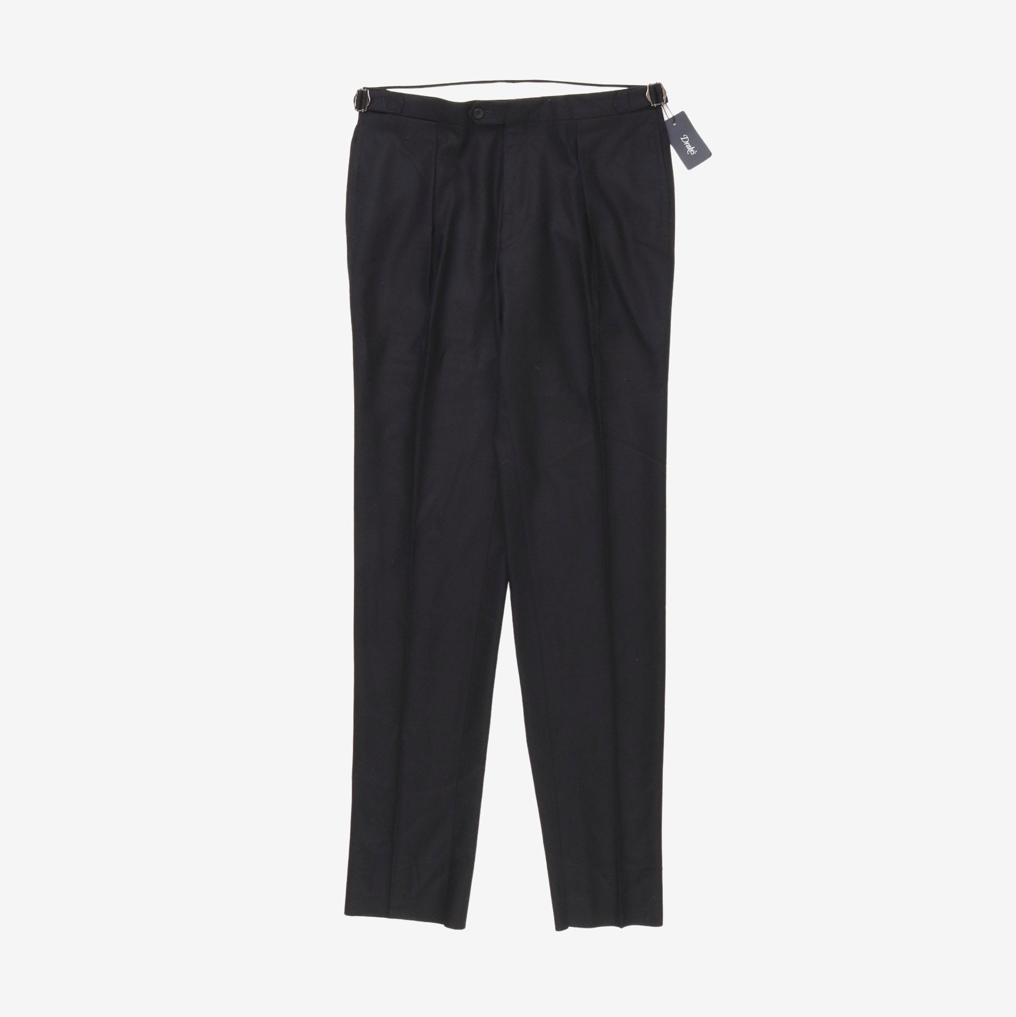 Wool Flannel Pleated Trouser