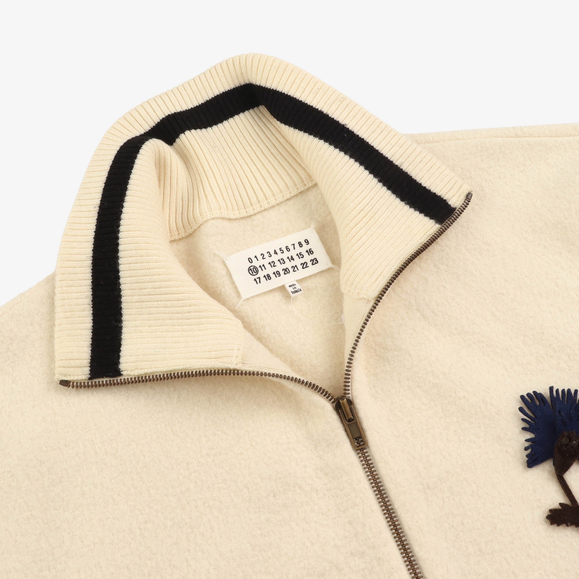 Knit Applique Track Jacket