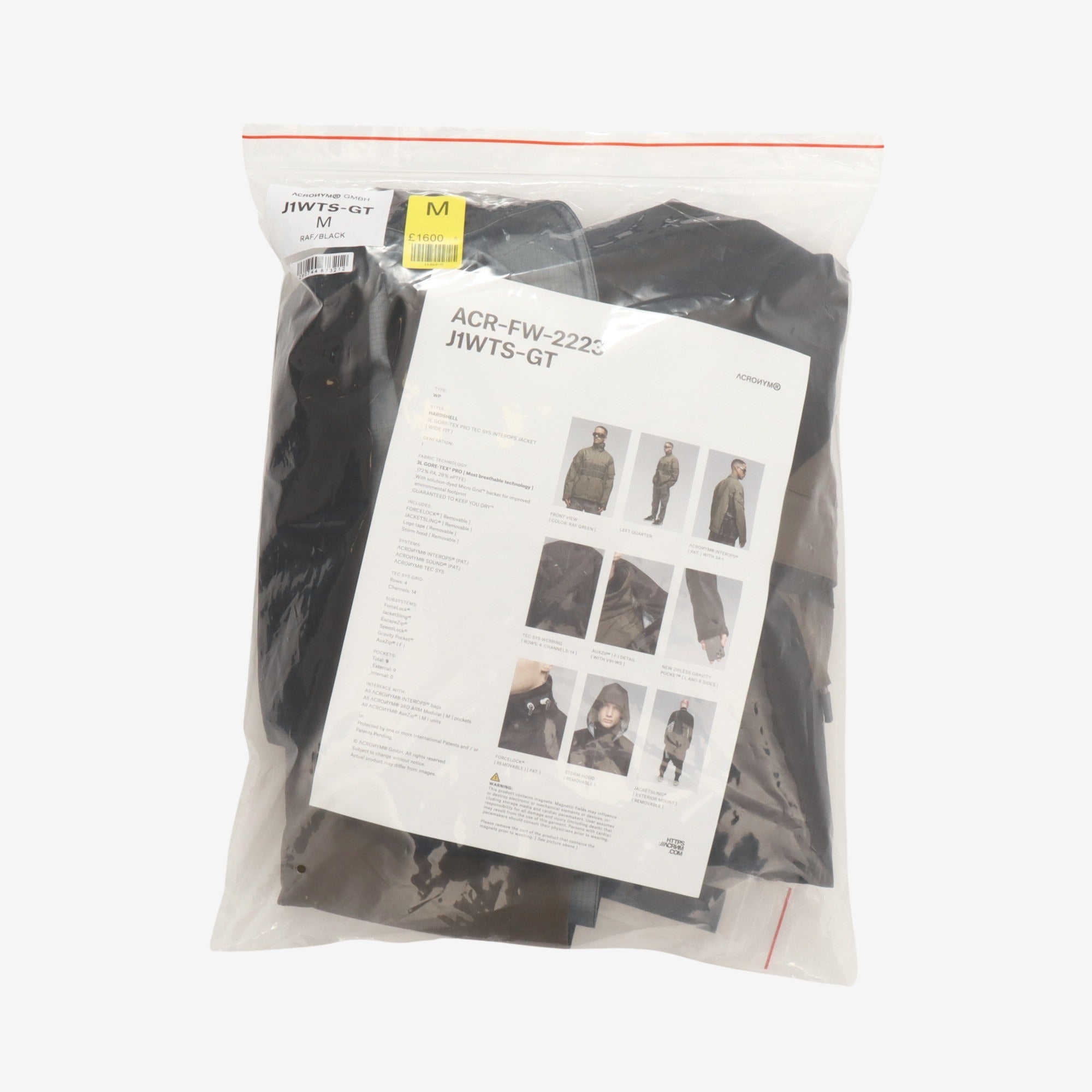 即購入可】ACRONYM 見にくく J1WTS-GT size:S