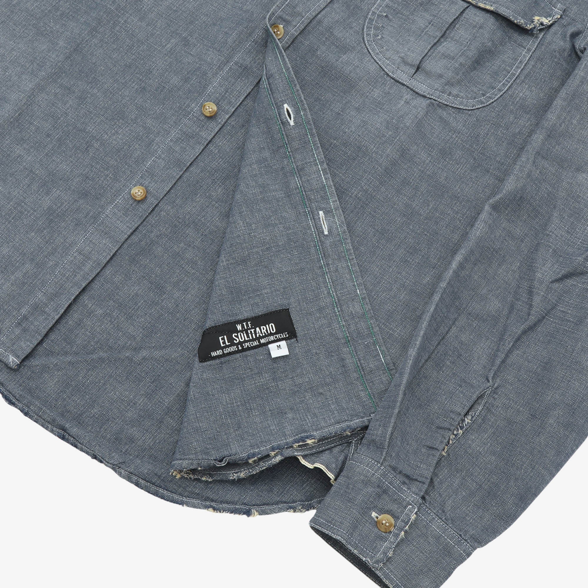 Distressed Chambray Shirt