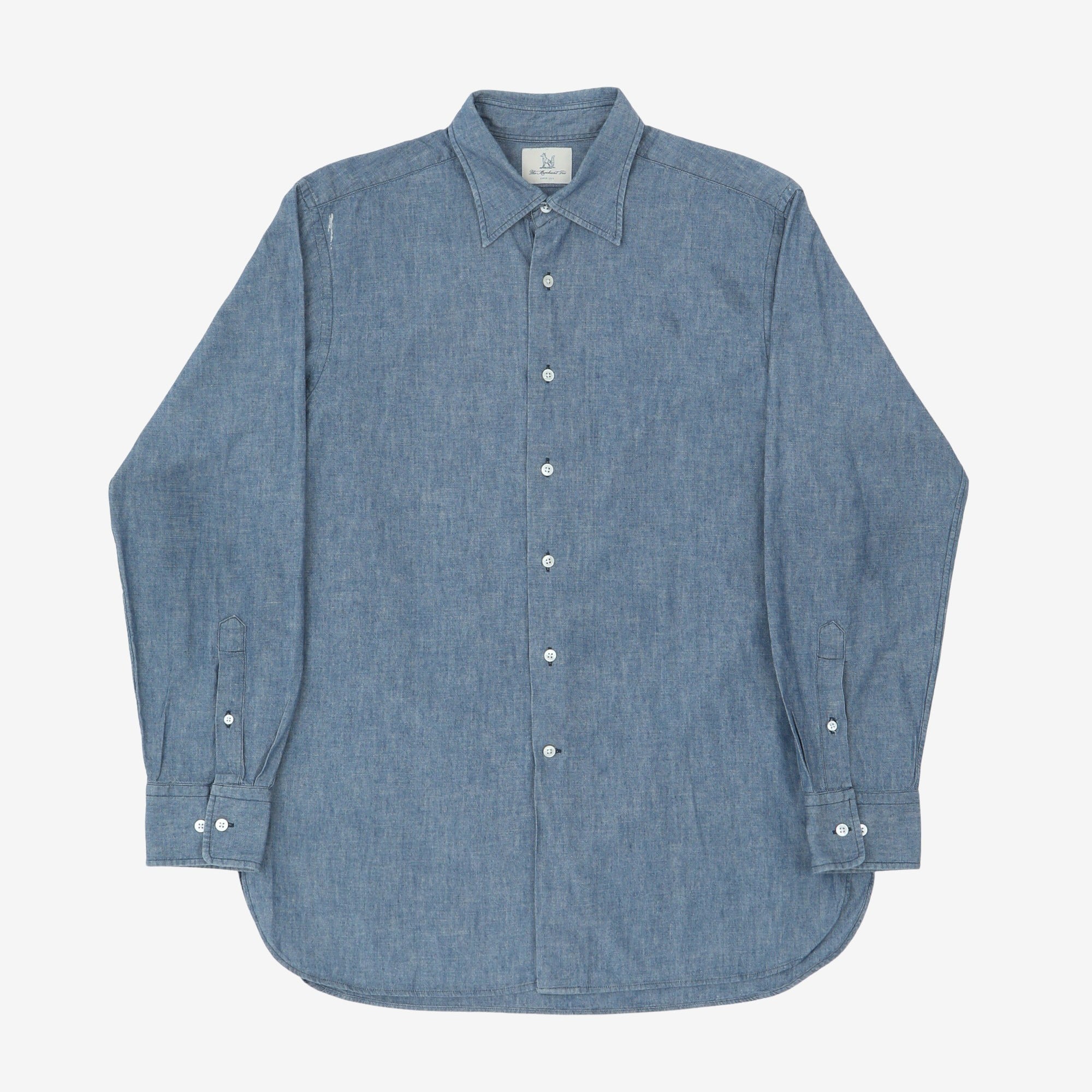 Chambray Plain Collar Shirt