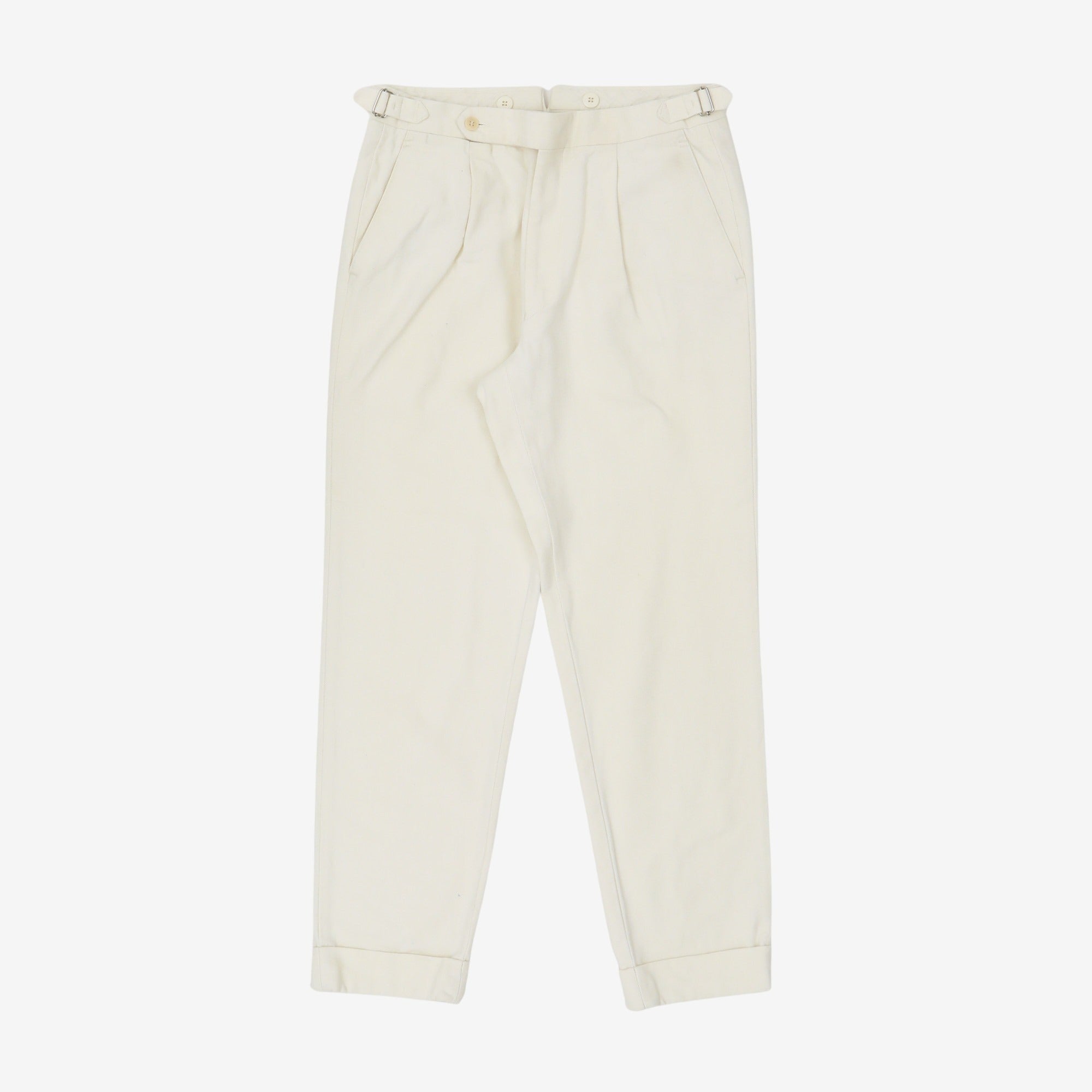 Canvas Double Pleat Trousers