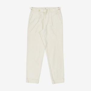 Canvas Double Pleat Trousers