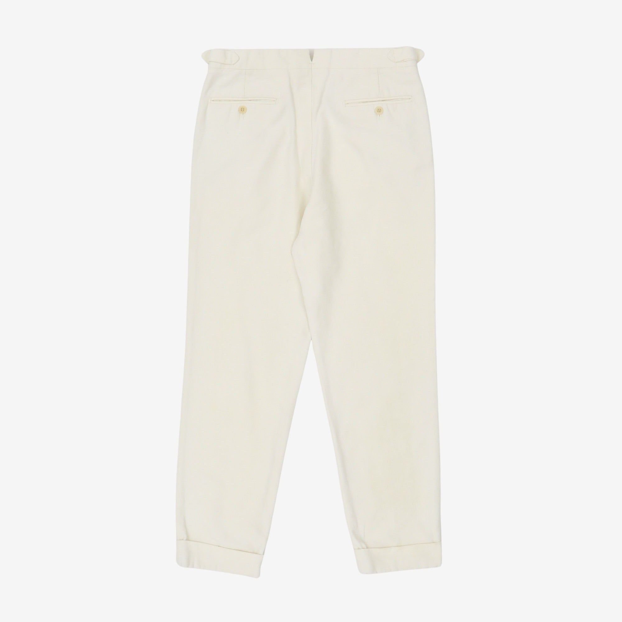 Canvas Double Pleat Trousers