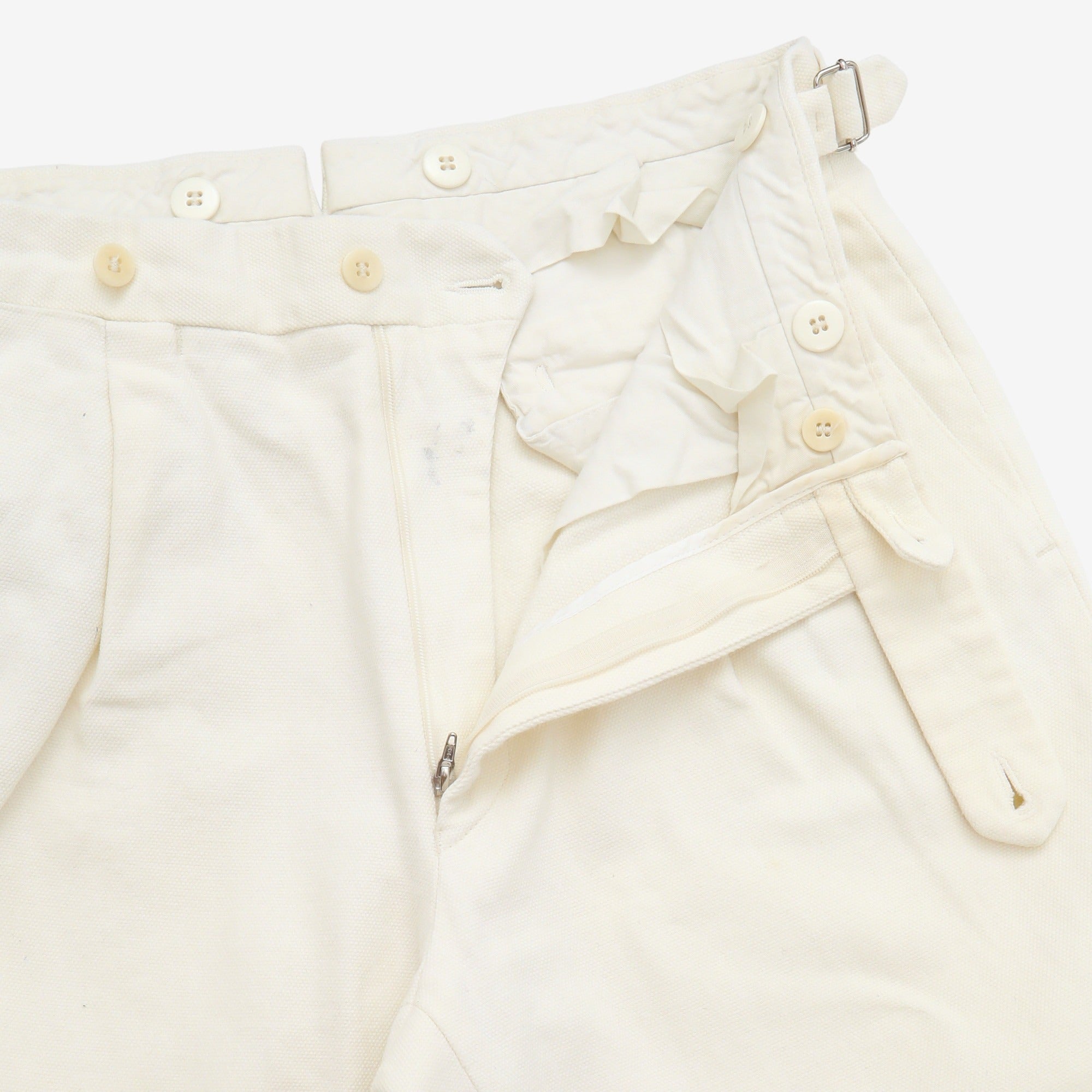 Canvas Double Pleat Trousers