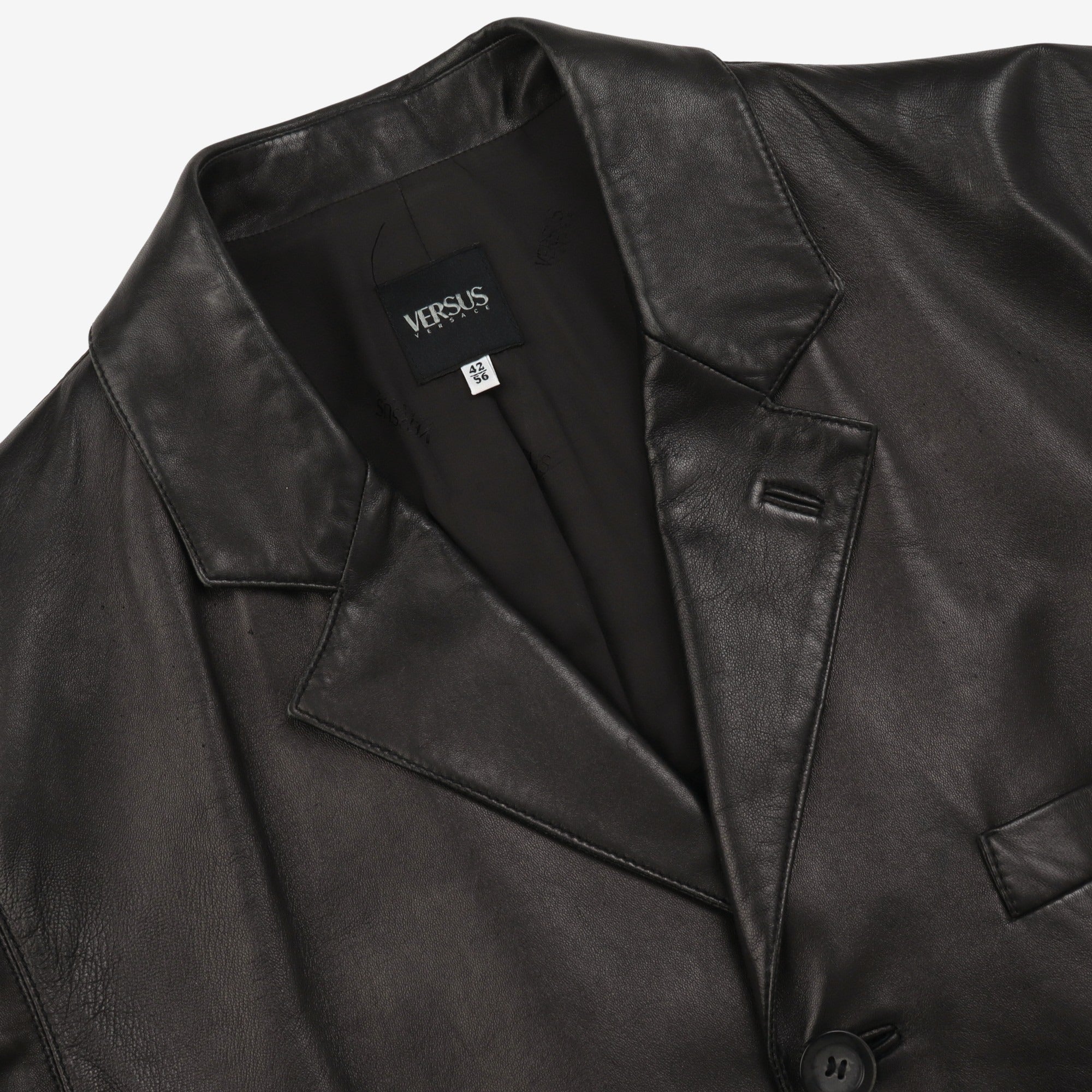 Versus Leather Overcoat