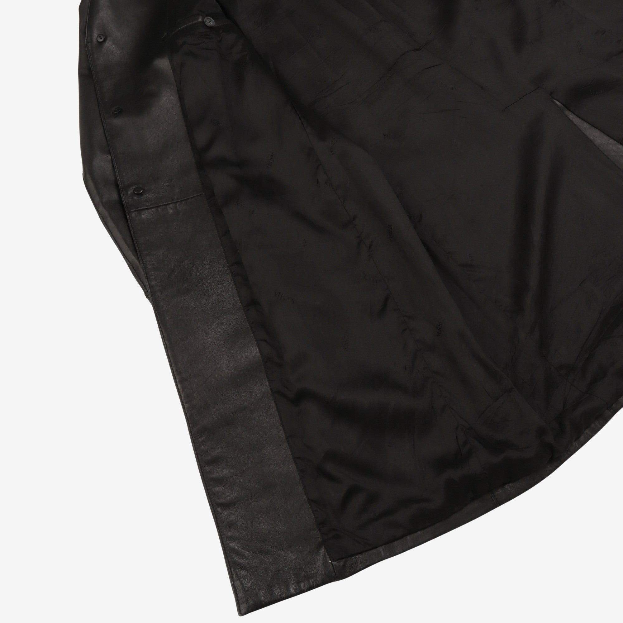 Versus Leather Overcoat