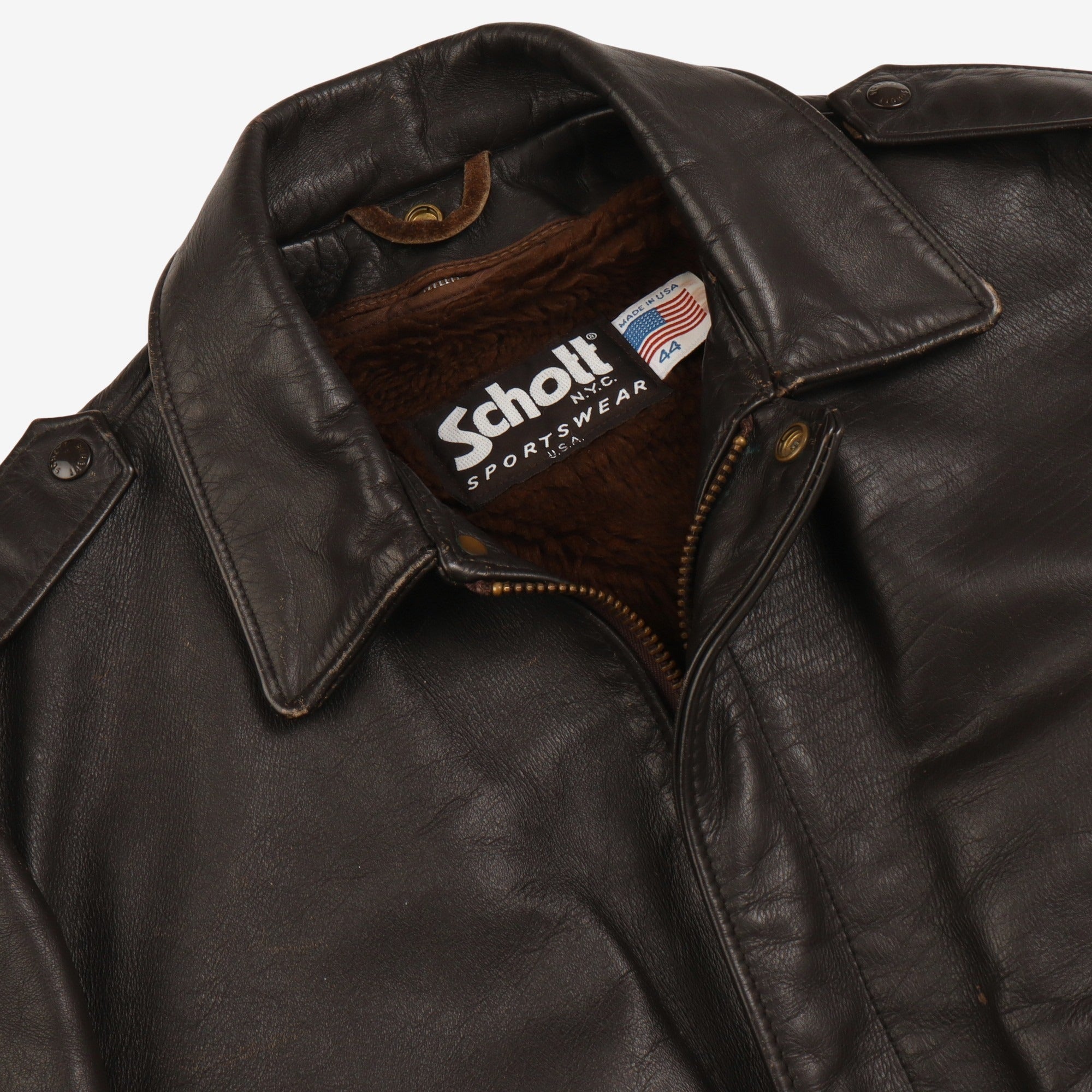 Fleece Lined A2 Flight Jacket