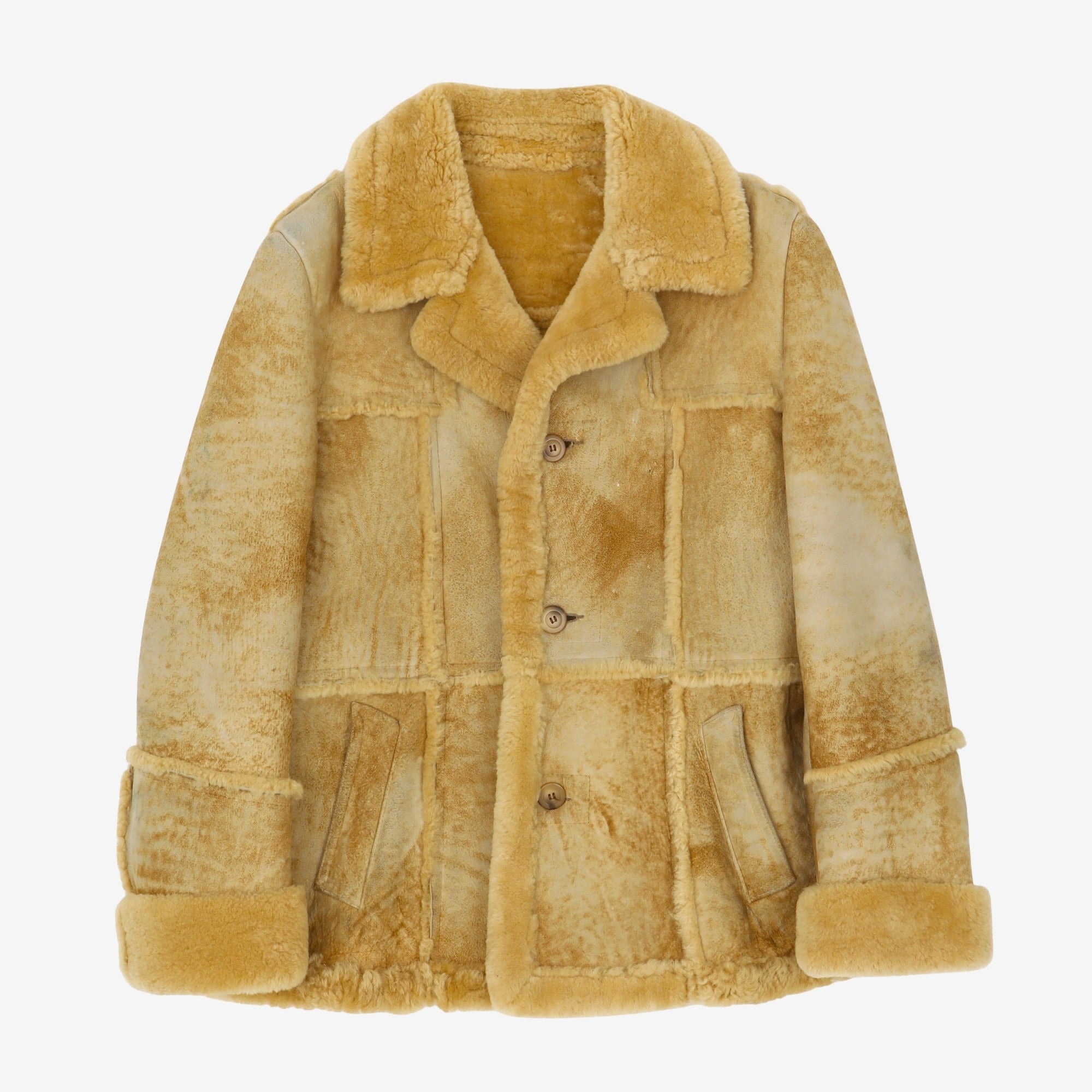 Vintage 1970s Sears Leather Shearling Jacket