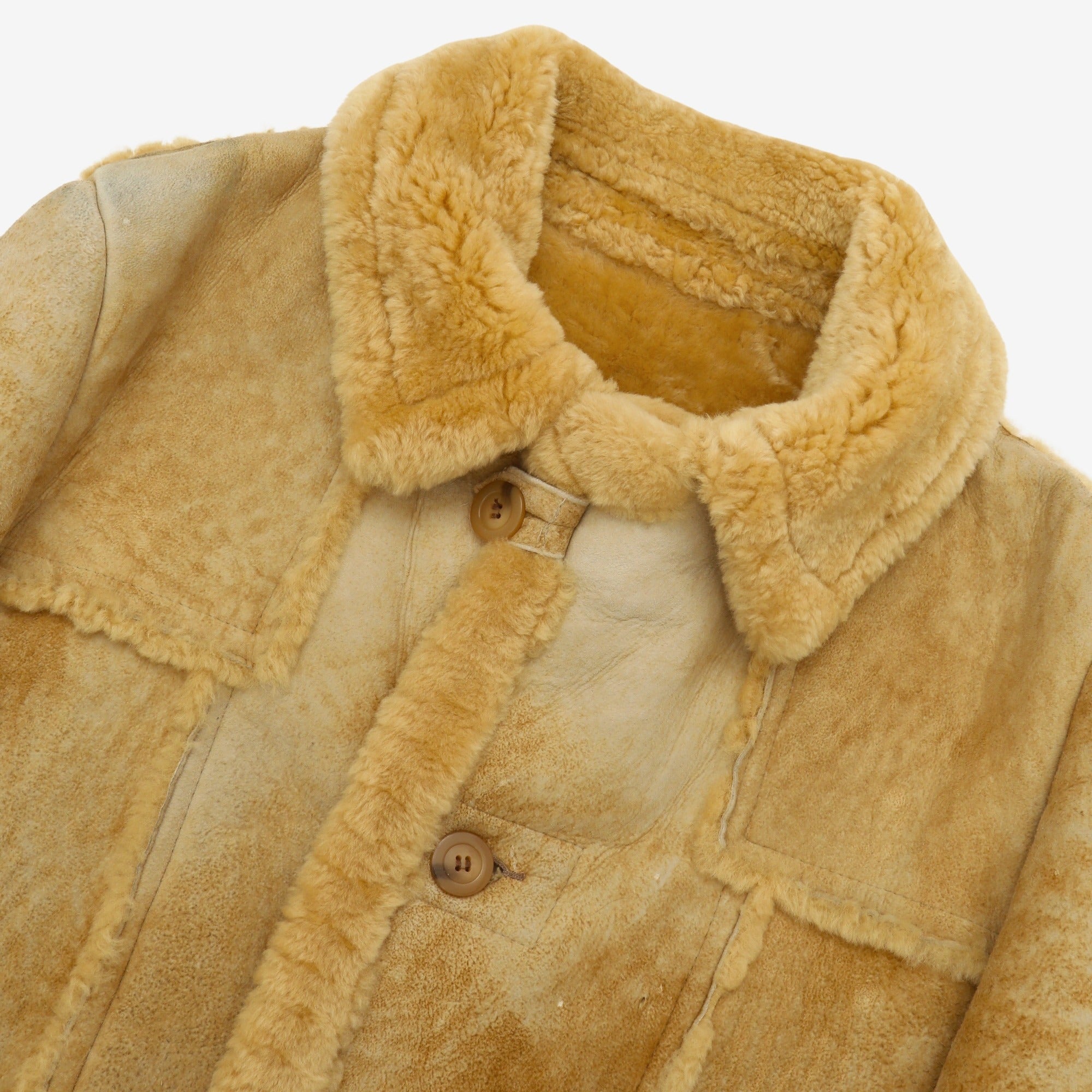 Vintage 1970s Sears Leather Shearling Jacket