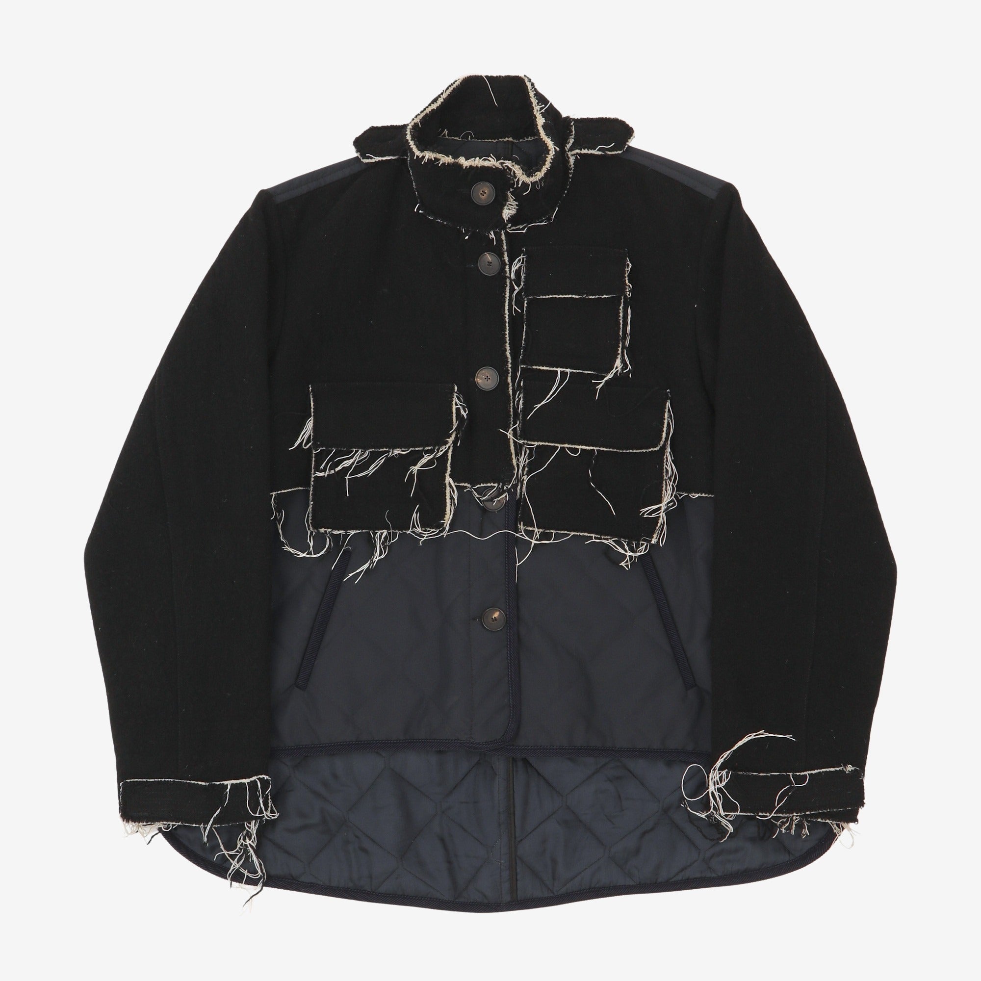 Two Tone Fray Jacket