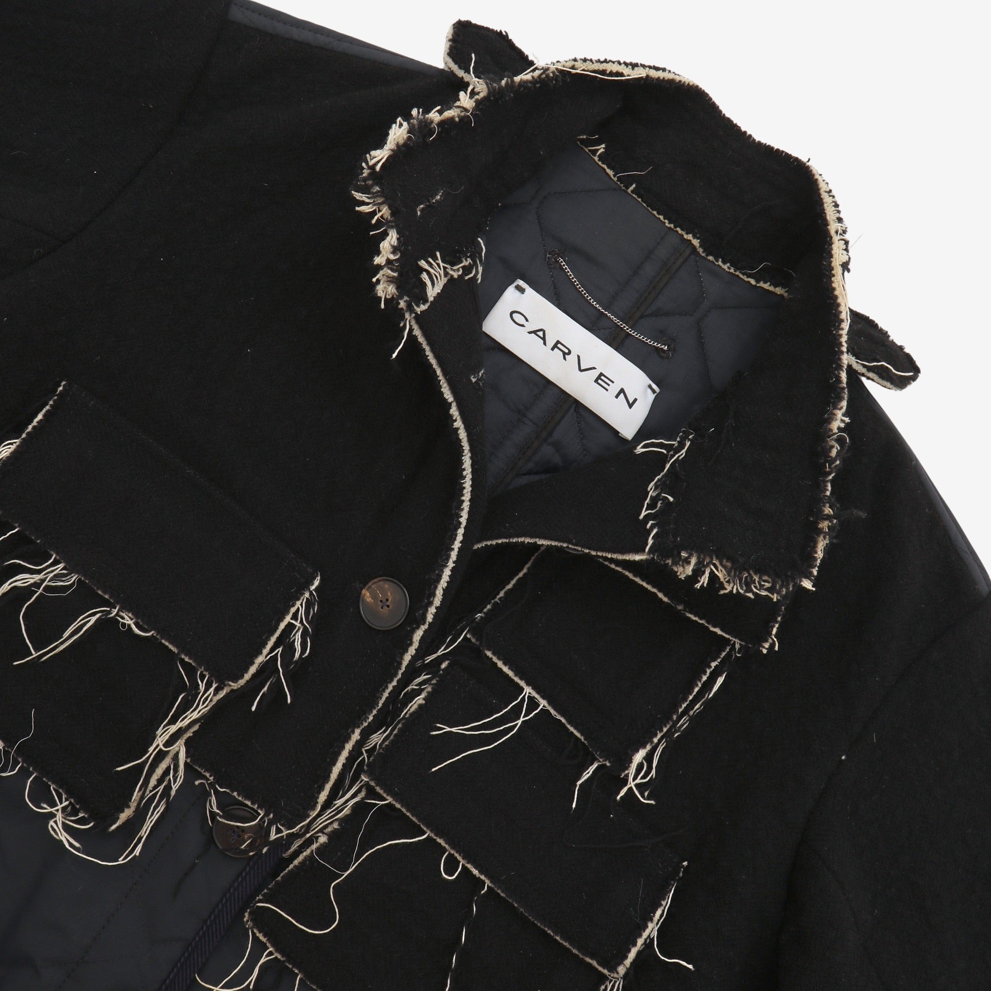 Two Tone Fray Jacket