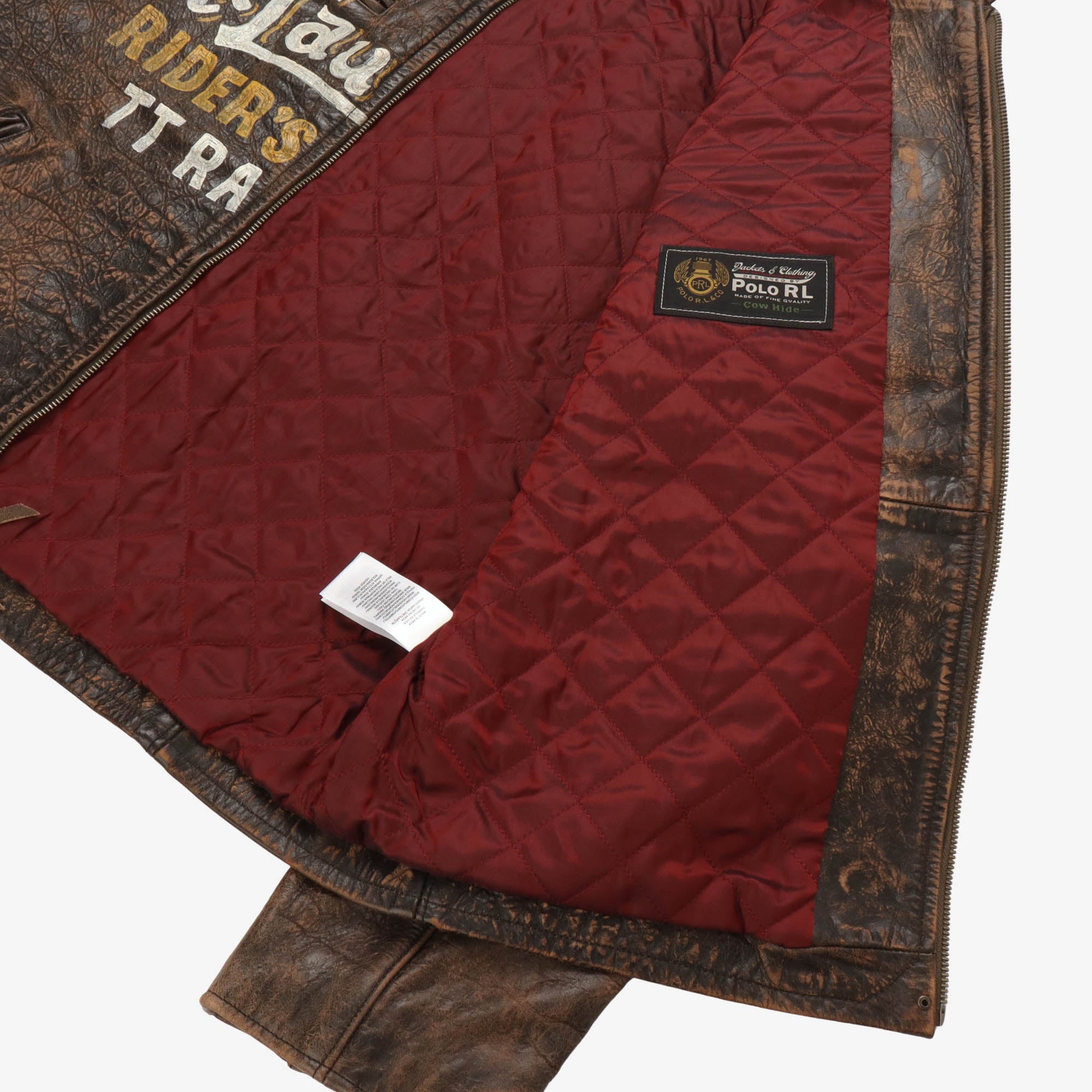 Hand Painted Leather Cafe Racer Jacket