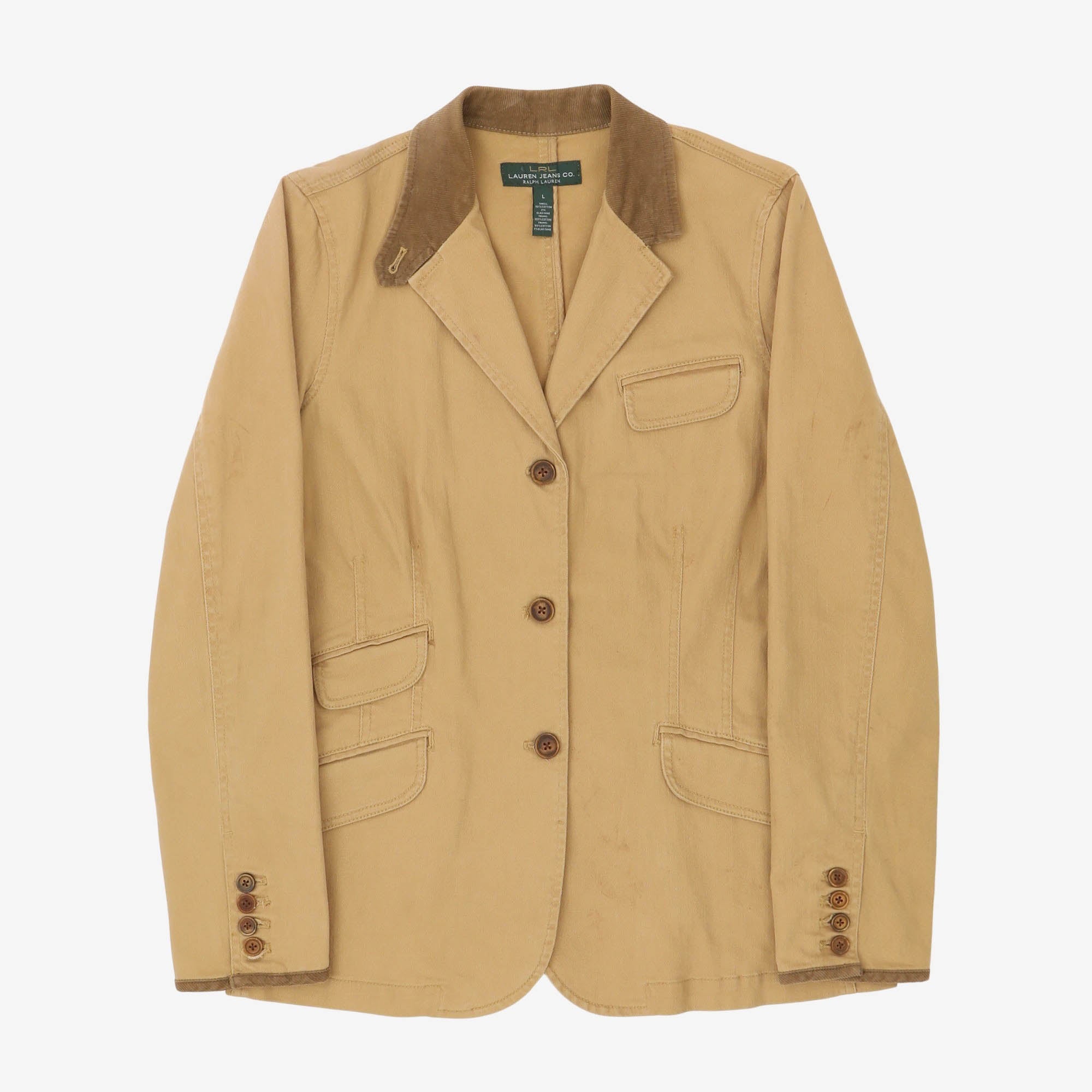 Cord Collar Twill Blazer