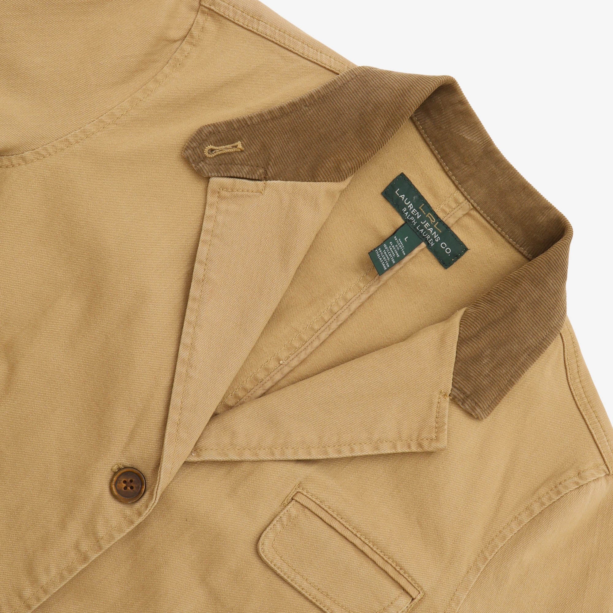 Cord Collar Twill Blazer