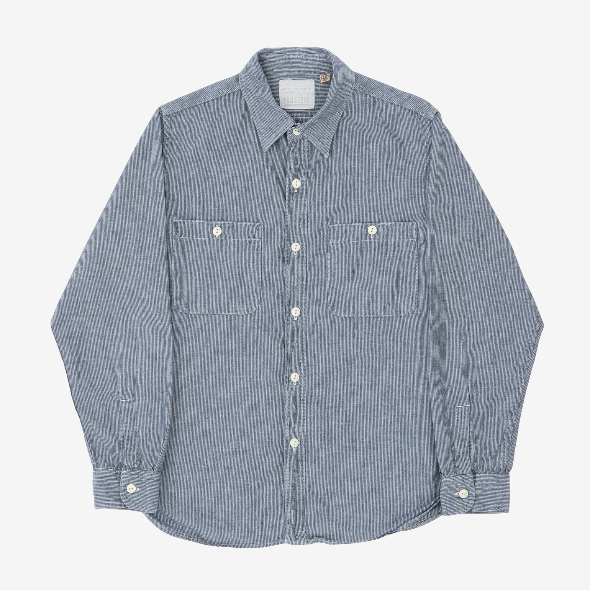 Selvedge Stripe Chambray Work Shirt