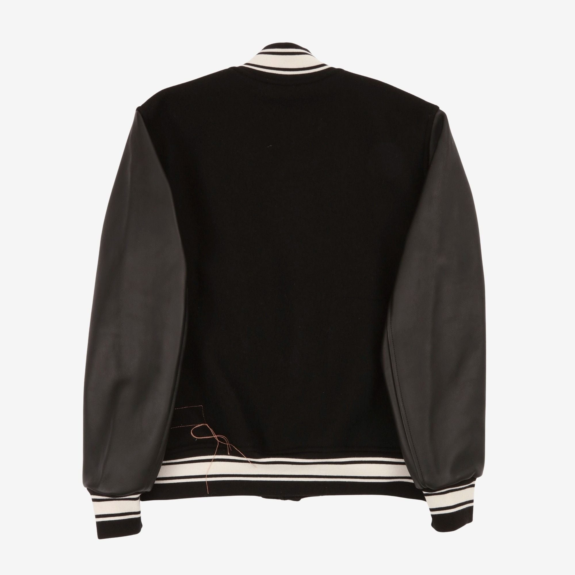 Oxford Wool Leather Bomber Jacket