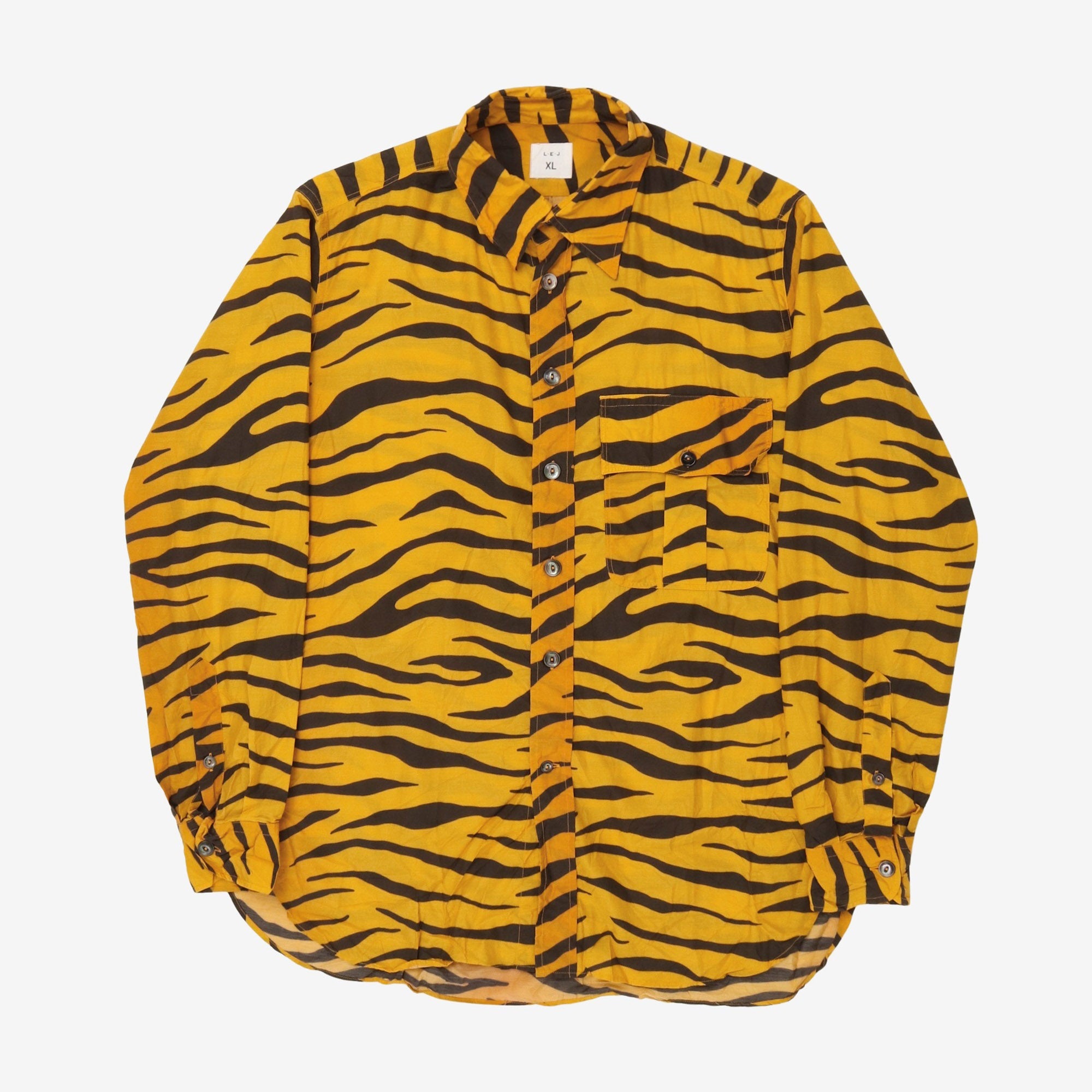 Silk Blend Tiger Stripe Shirt