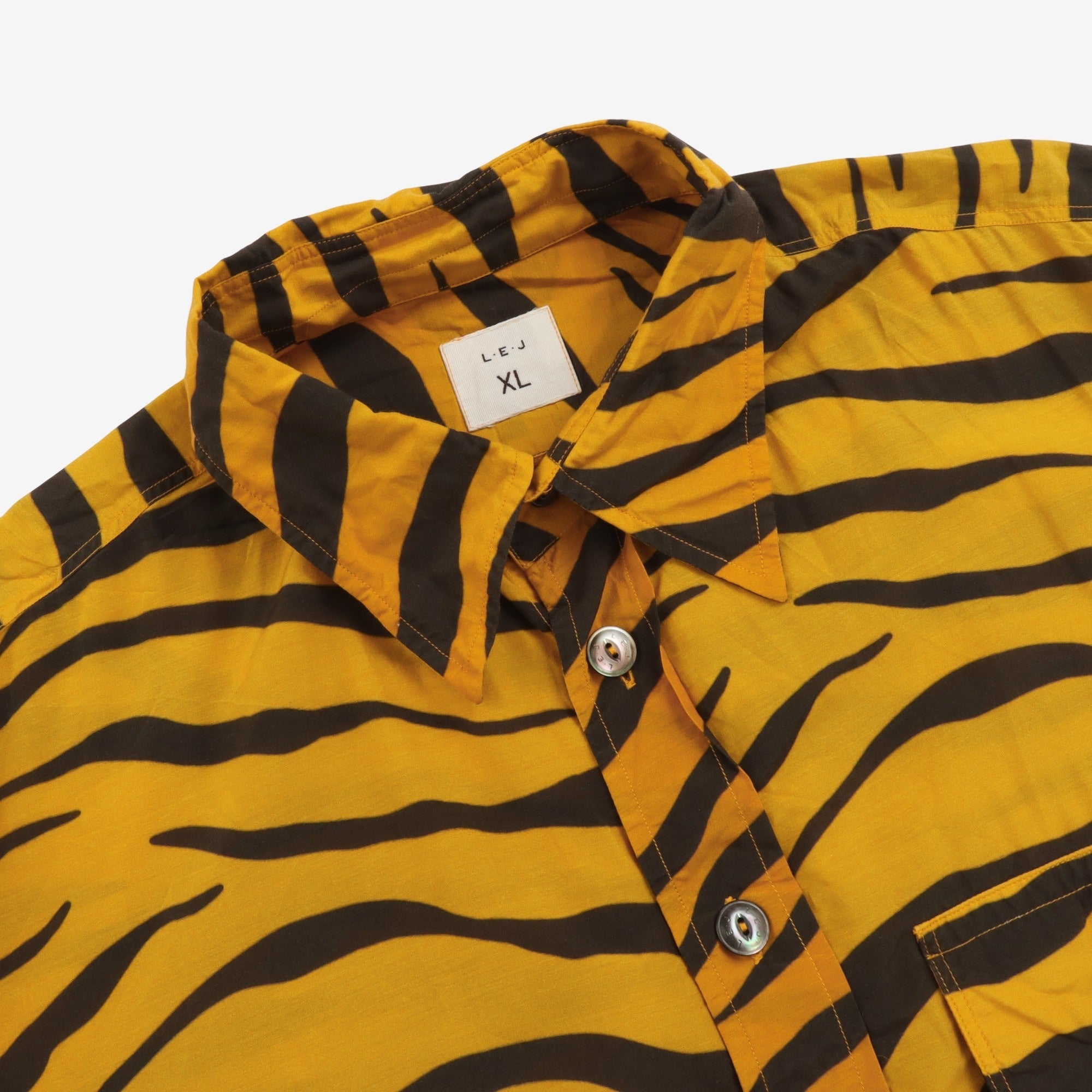 Silk Blend Tiger Stripe Shirt
