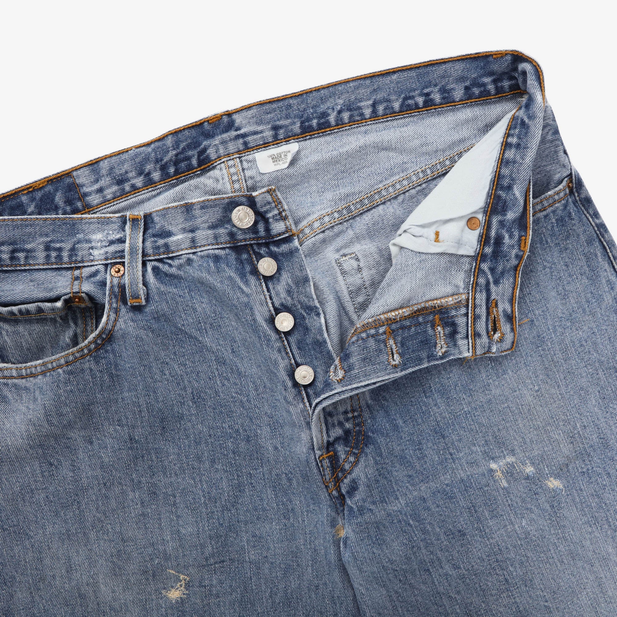Vintage 501 Distressed Denim USA (35W X 32L)