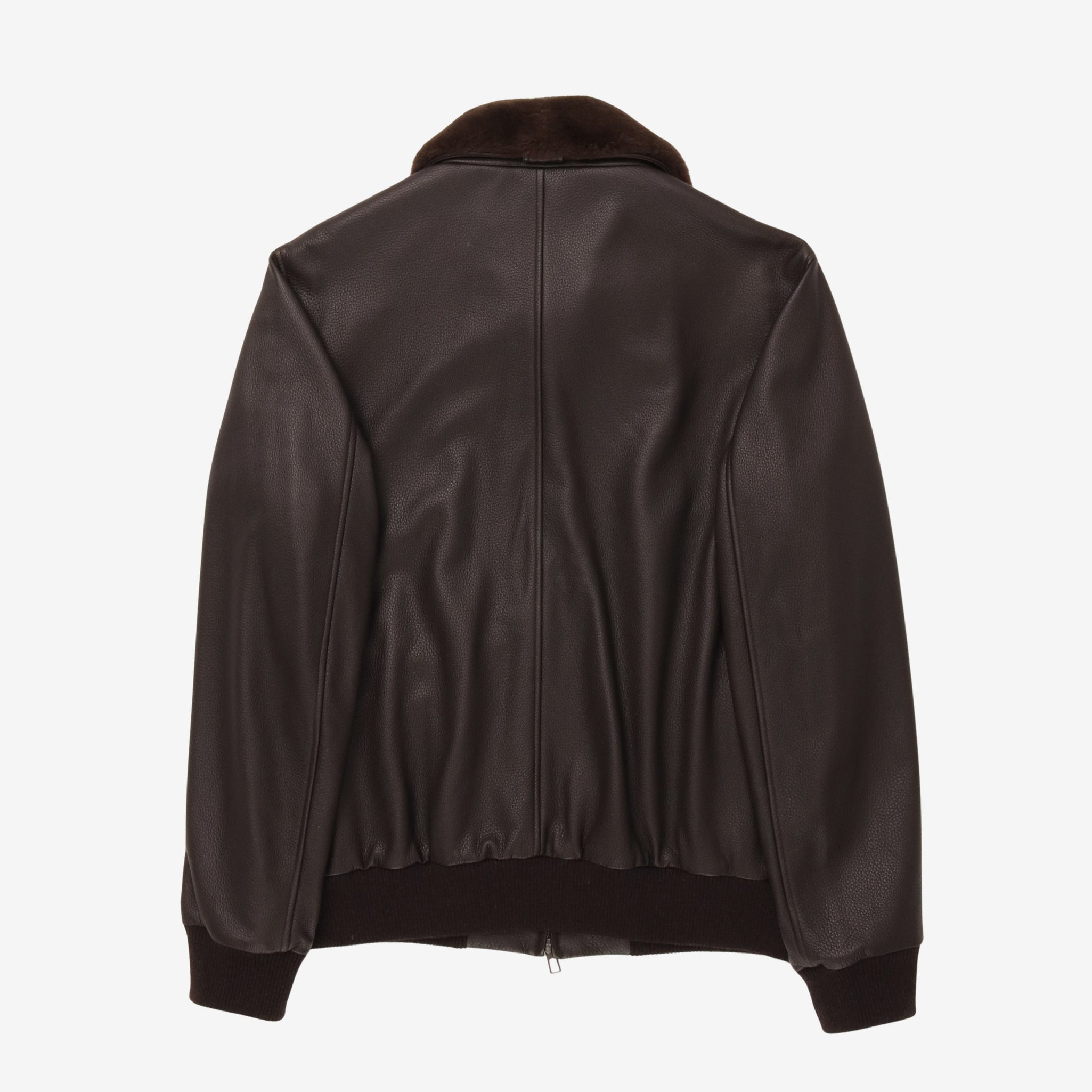 Peter Leather Bomber Jacket