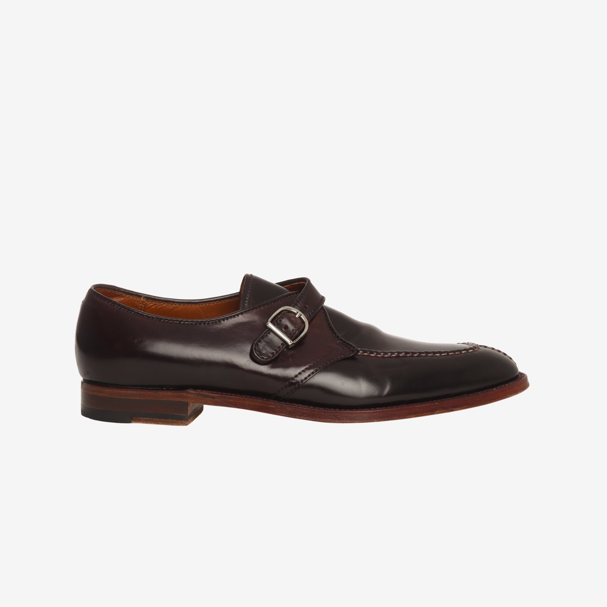 Cordovan Single Monk Strap