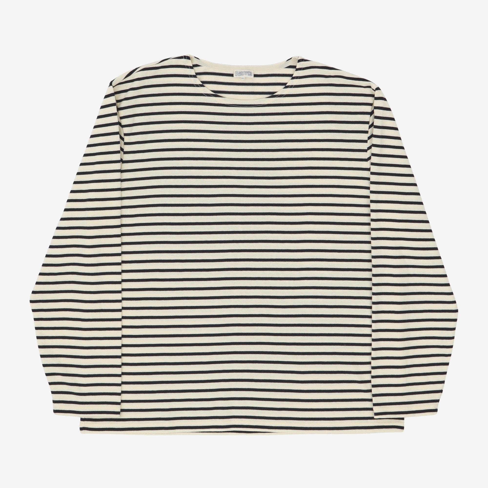 Breton Stripe Boatneck LS Tee