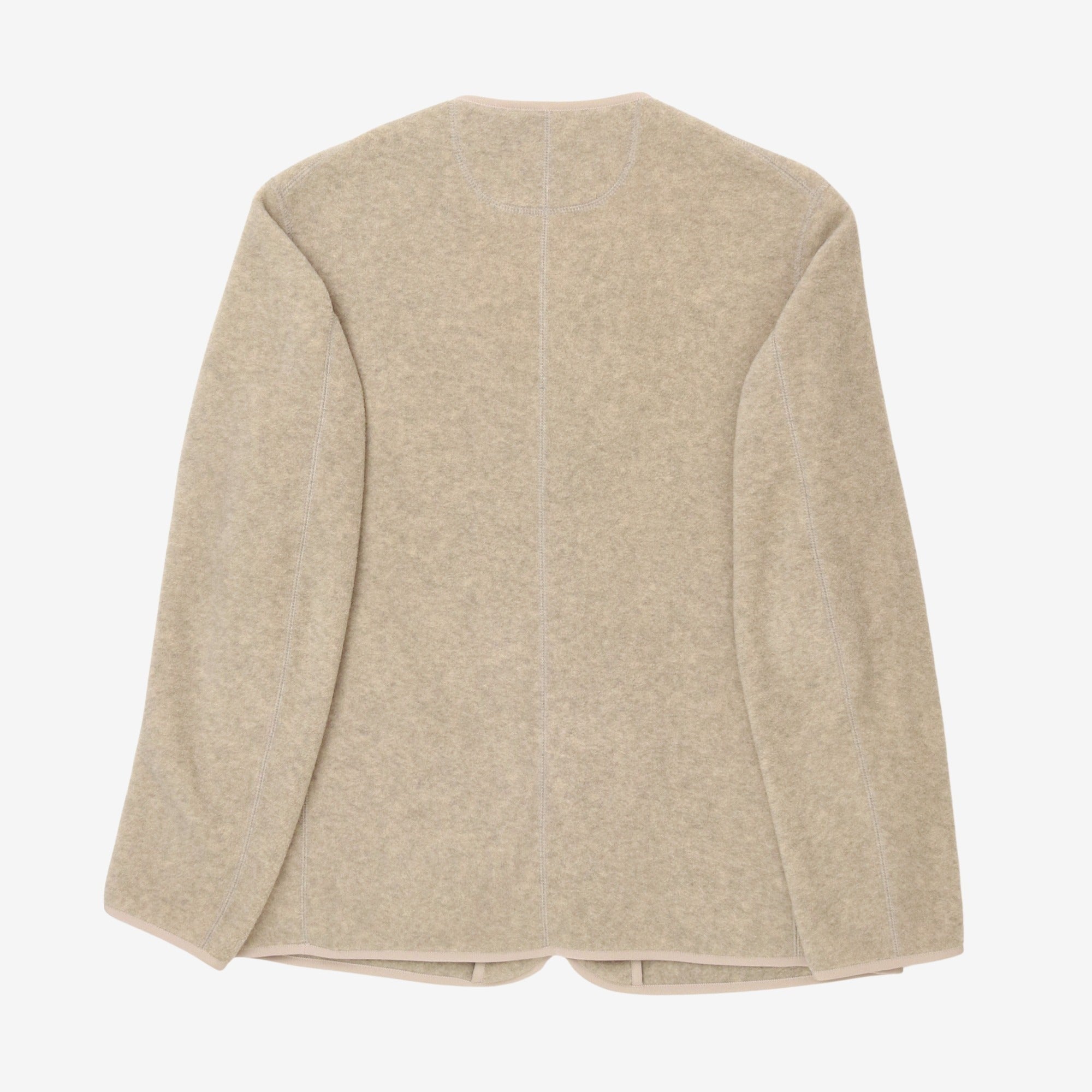 Fleece Collarless Jacket