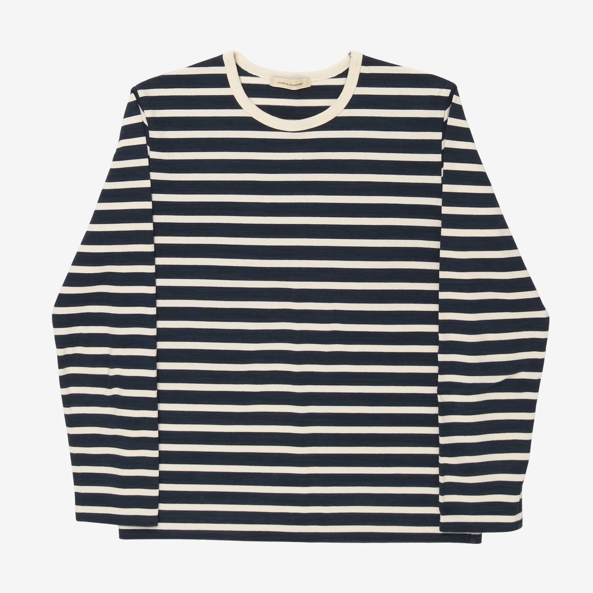 Boat Neck Stripe LS Tee