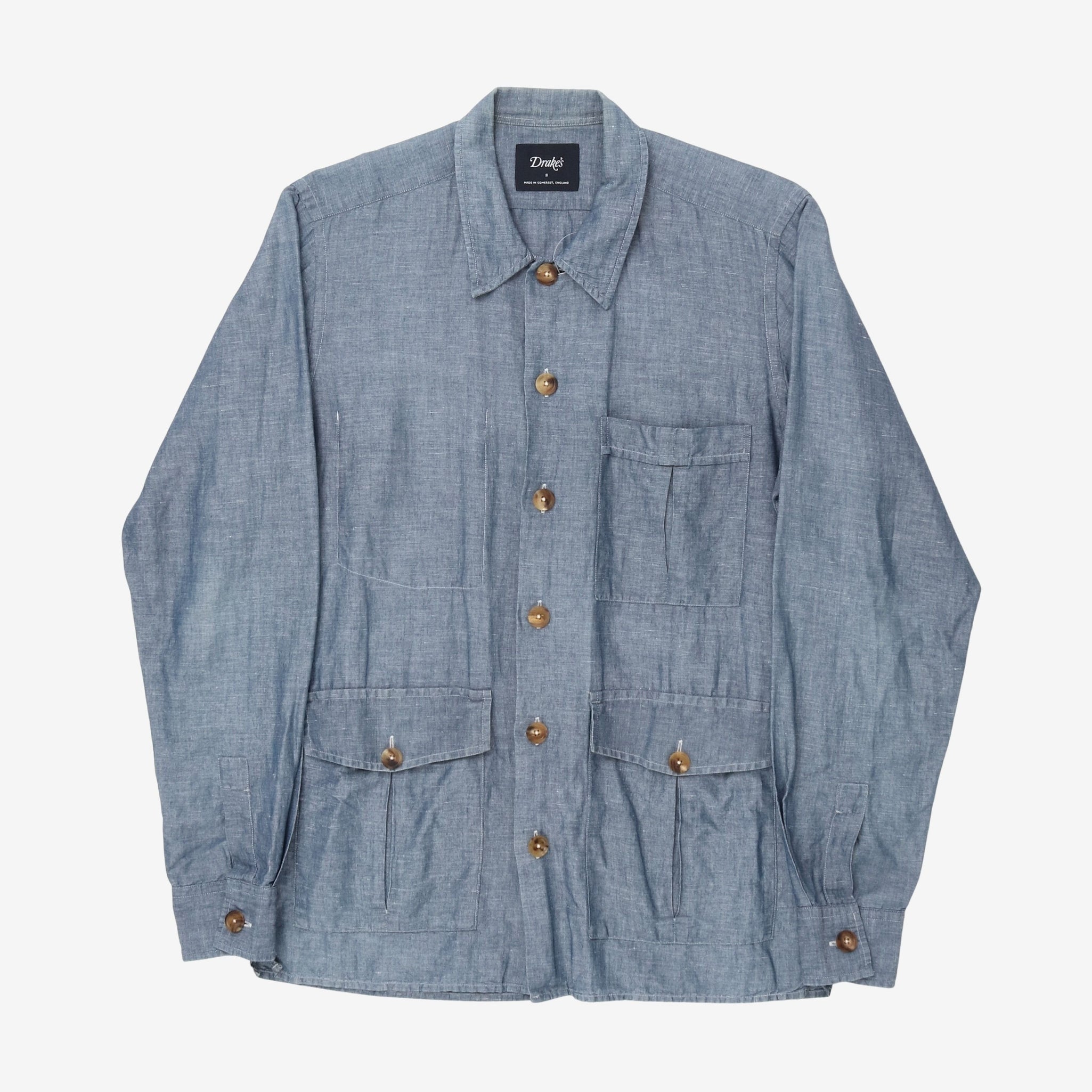 Linen Blend Utility Shirt