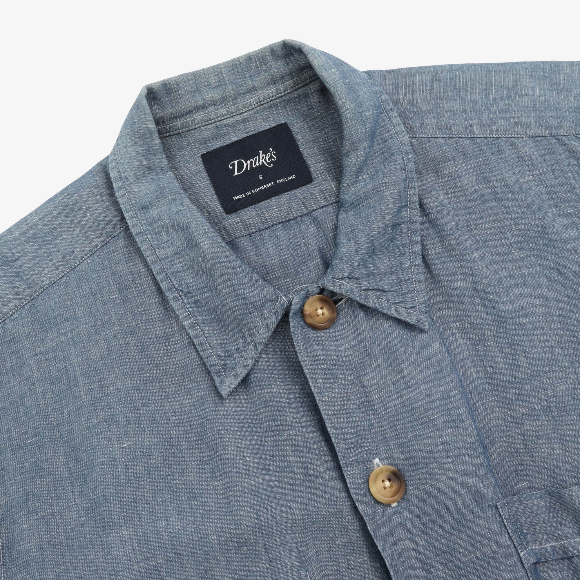 Linen Blend Utility Shirt