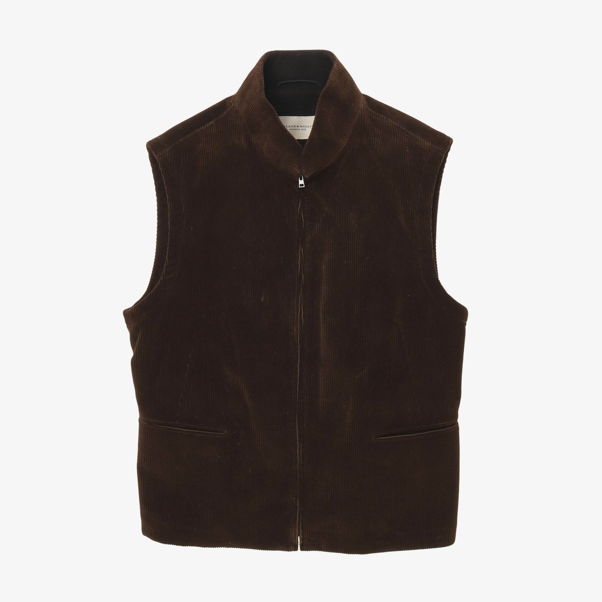 Corduroy Zip Up Vest