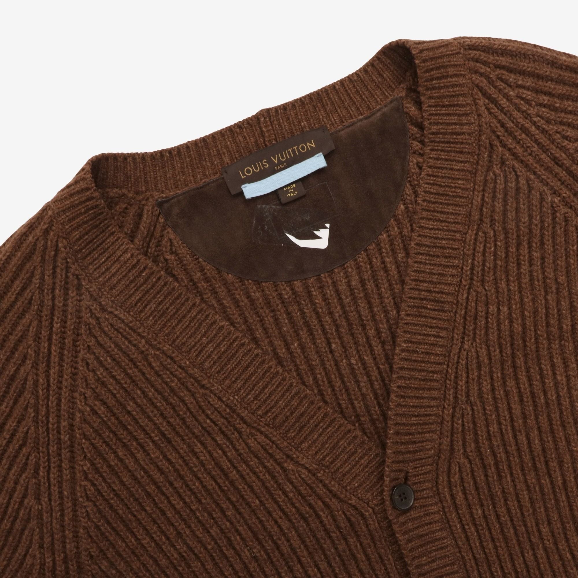 Ribbed V Neck Cardigan