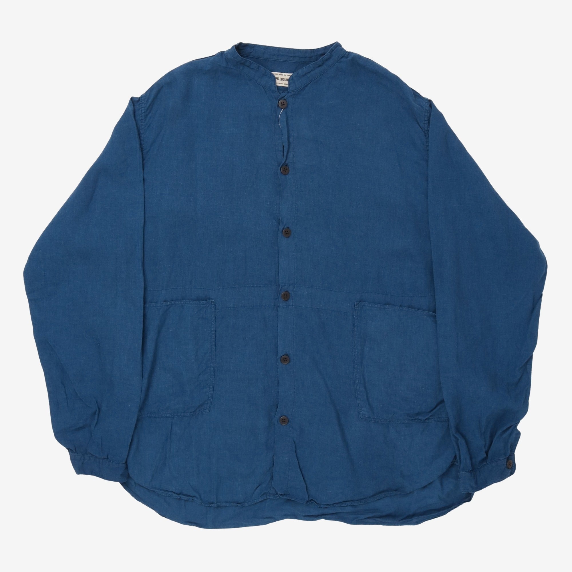 Stand Collar Linen Shirt