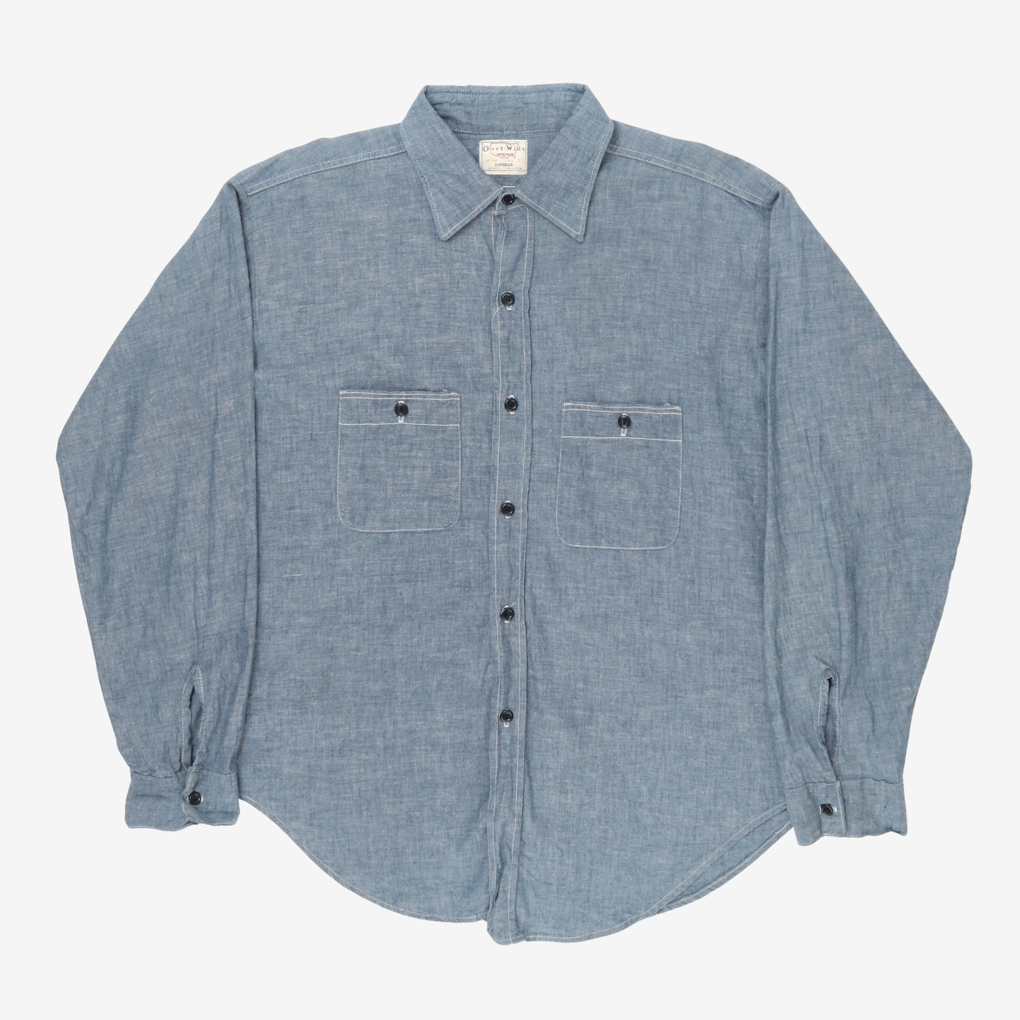 50s/60s Coast Wide Chambray Work Shirt