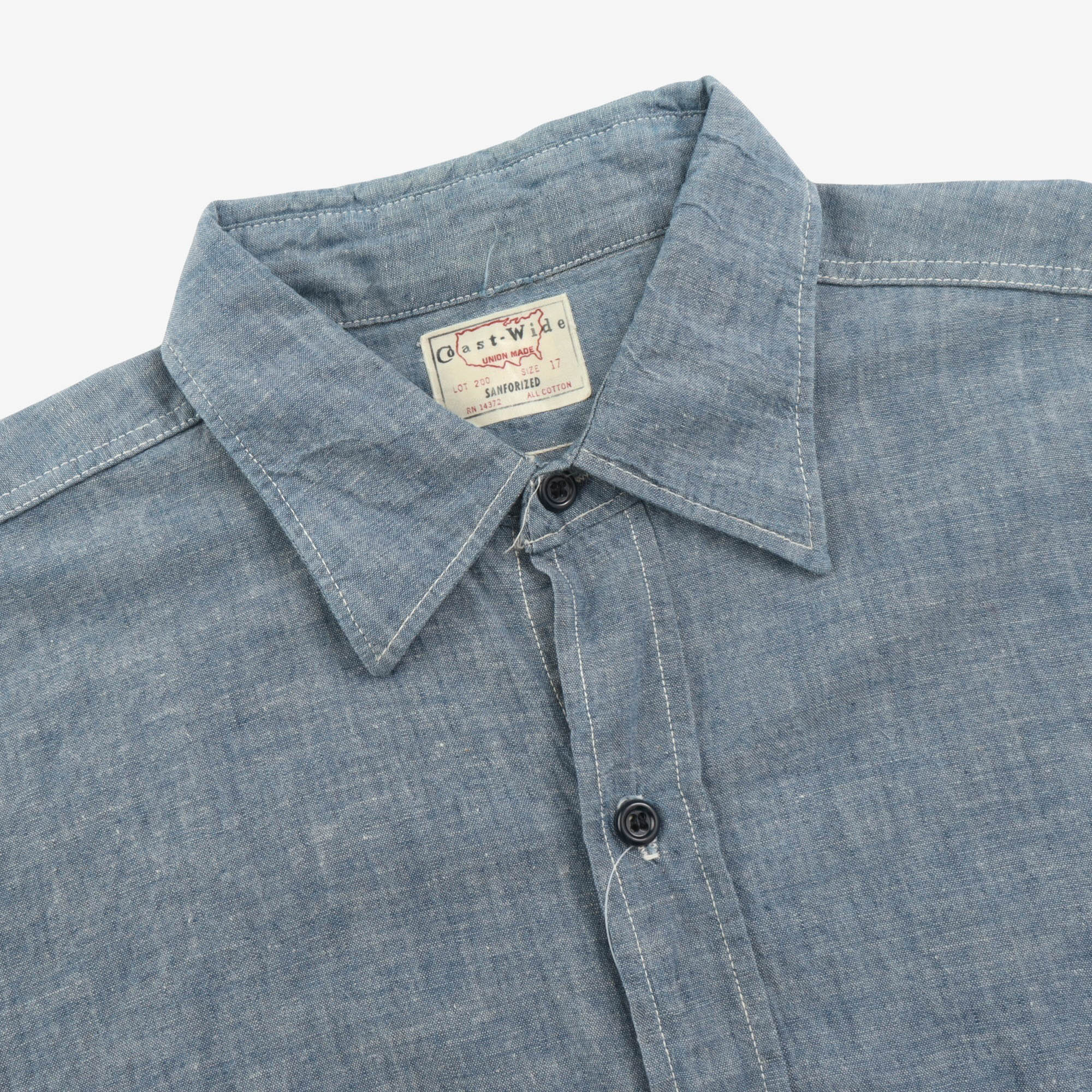 50s/60s Coast Wide Chambray Work Shirt