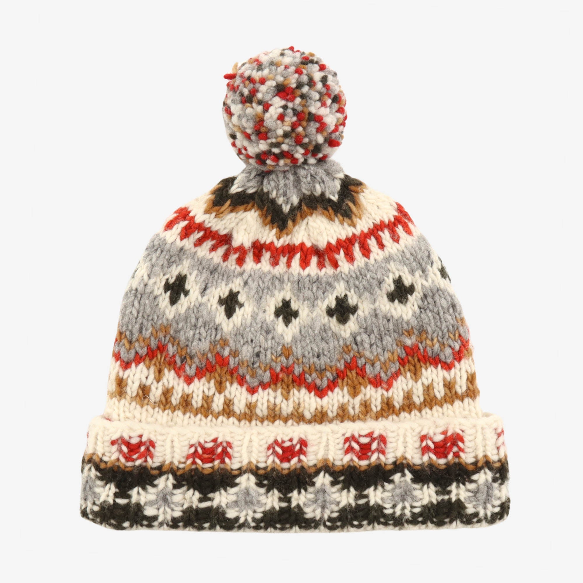 Double Cuff Fairisle Beanie