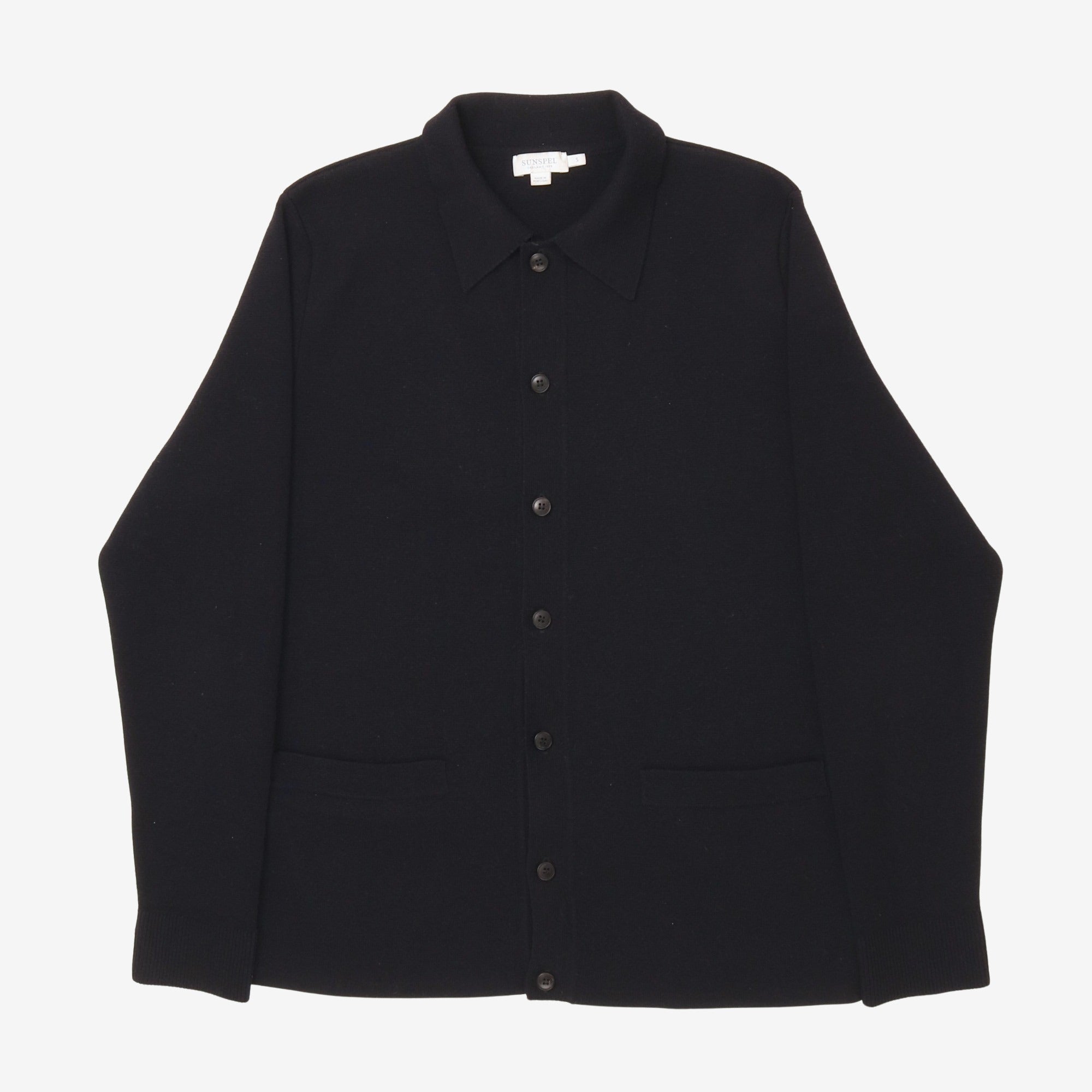 Merino Wool Knit Shirt Jacket