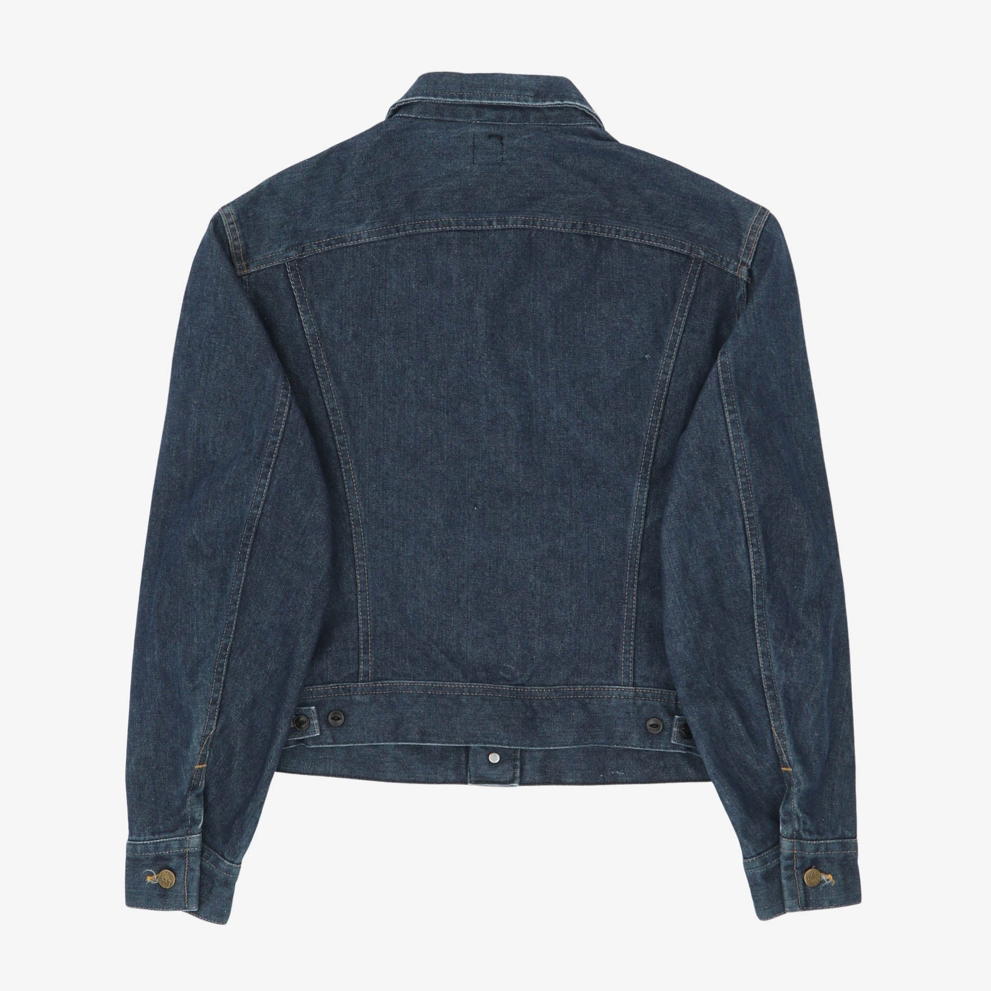 Vintage Cropped Denim Trucker Jacket