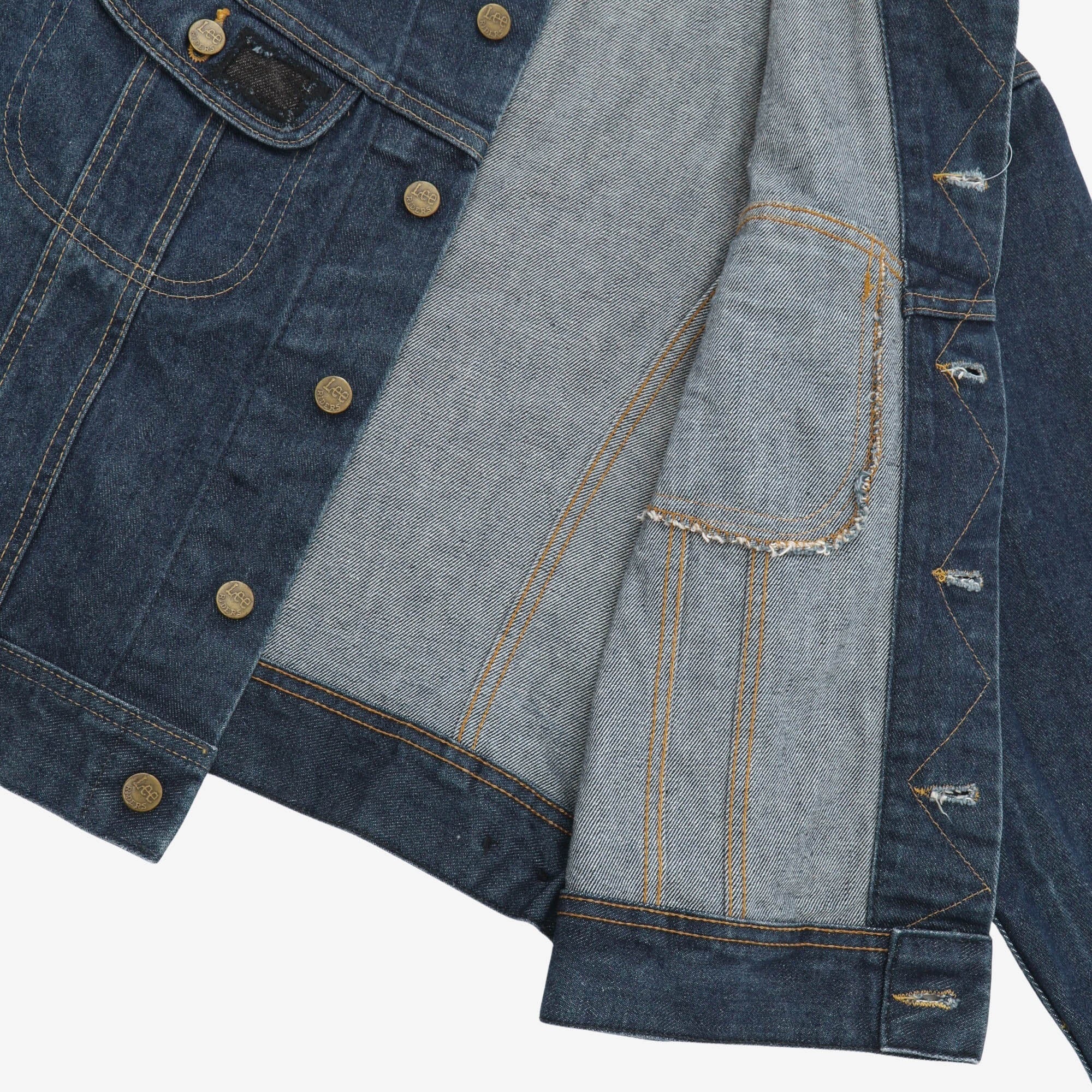 Vintage Cropped Denim Trucker Jacket