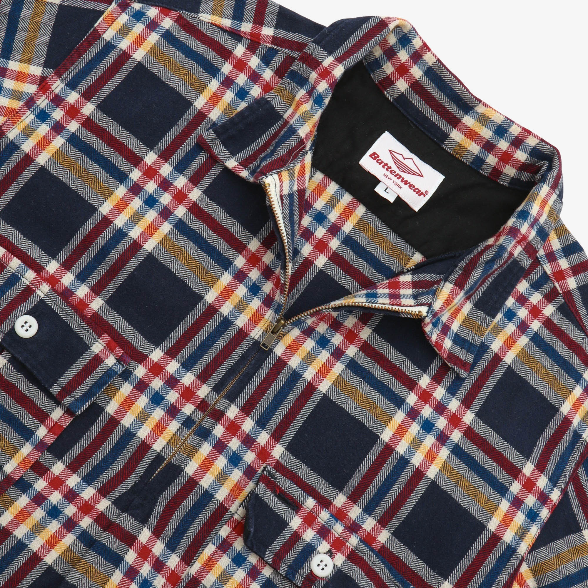 Garage Check Flannel Half Zip Shirt
