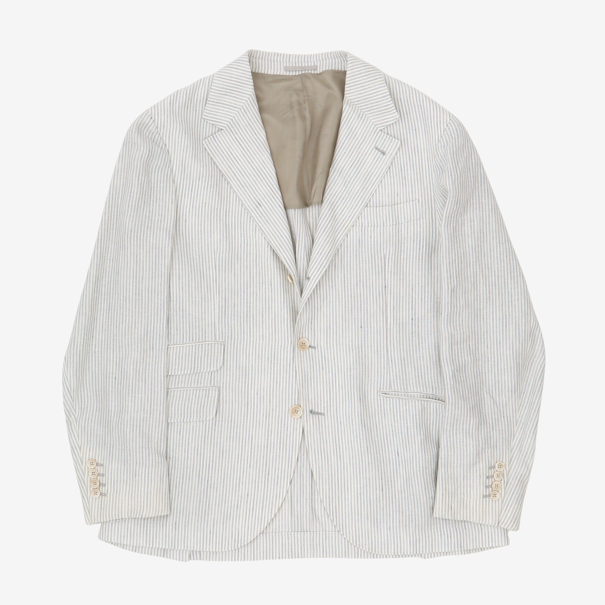 Linen Bengal Stripe Blazer