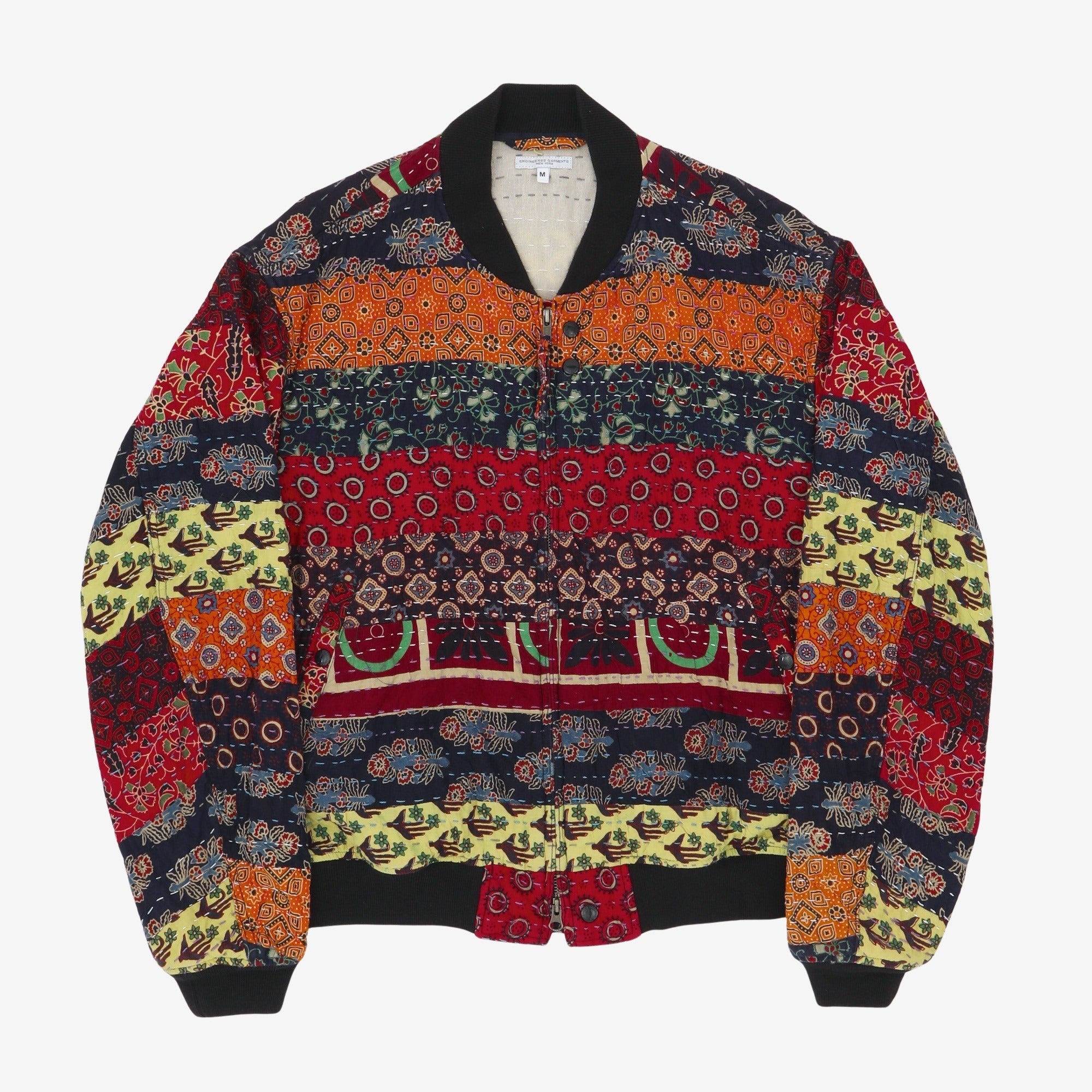 Patchwork Paisley Aviator Jacket