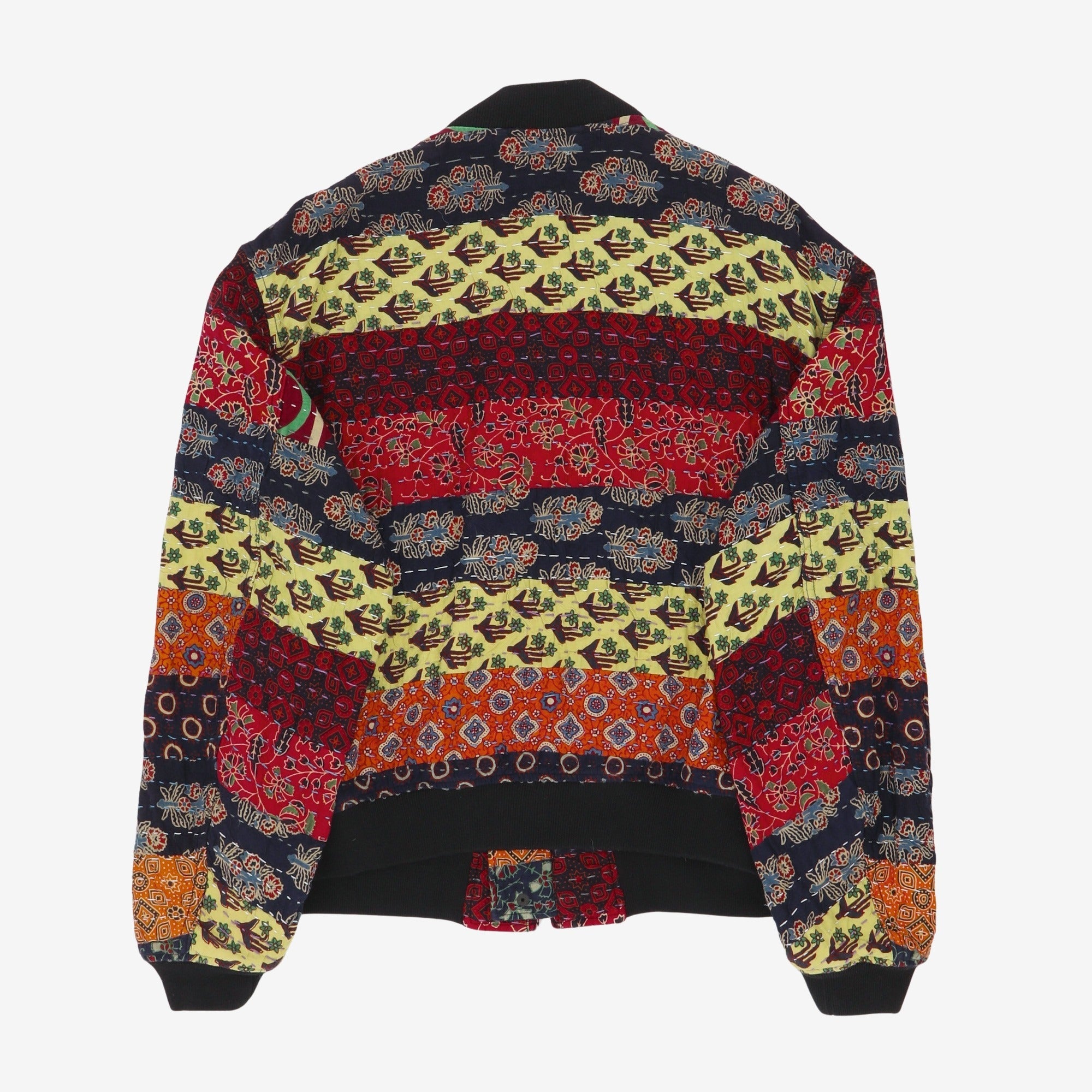 Patchwork Paisley Aviator Jacket