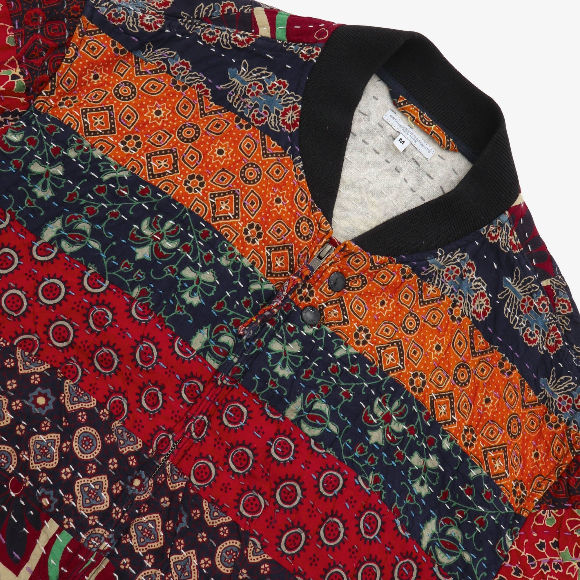 Patchwork Paisley Aviator Jacket