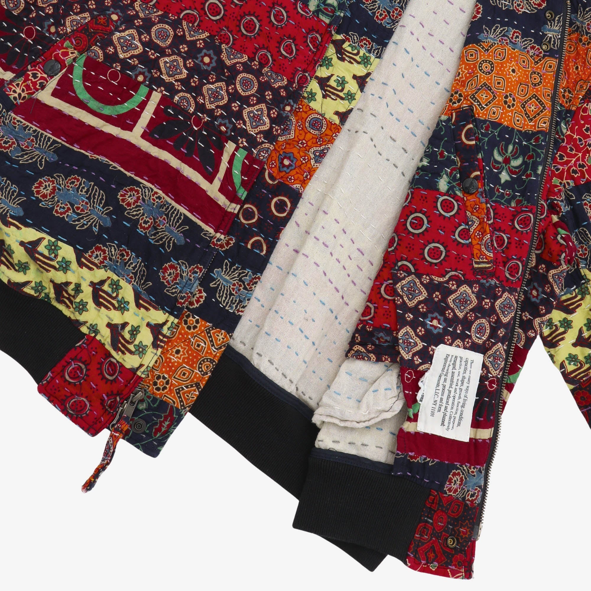 Patchwork Paisley Aviator Jacket