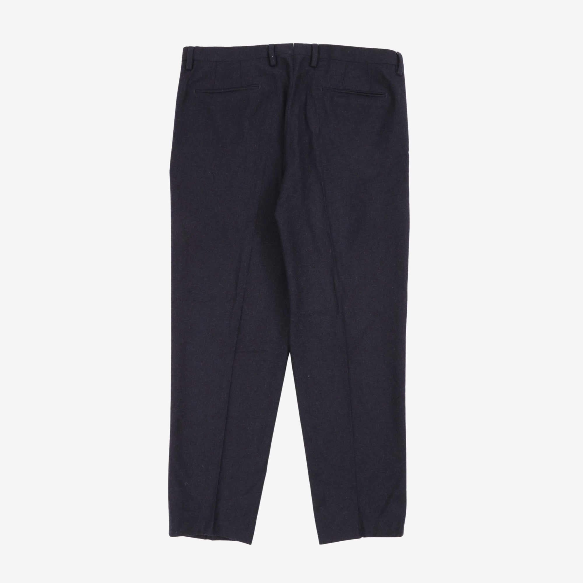 Virgin Wool Pleated Trousers (36W X 28.5L)