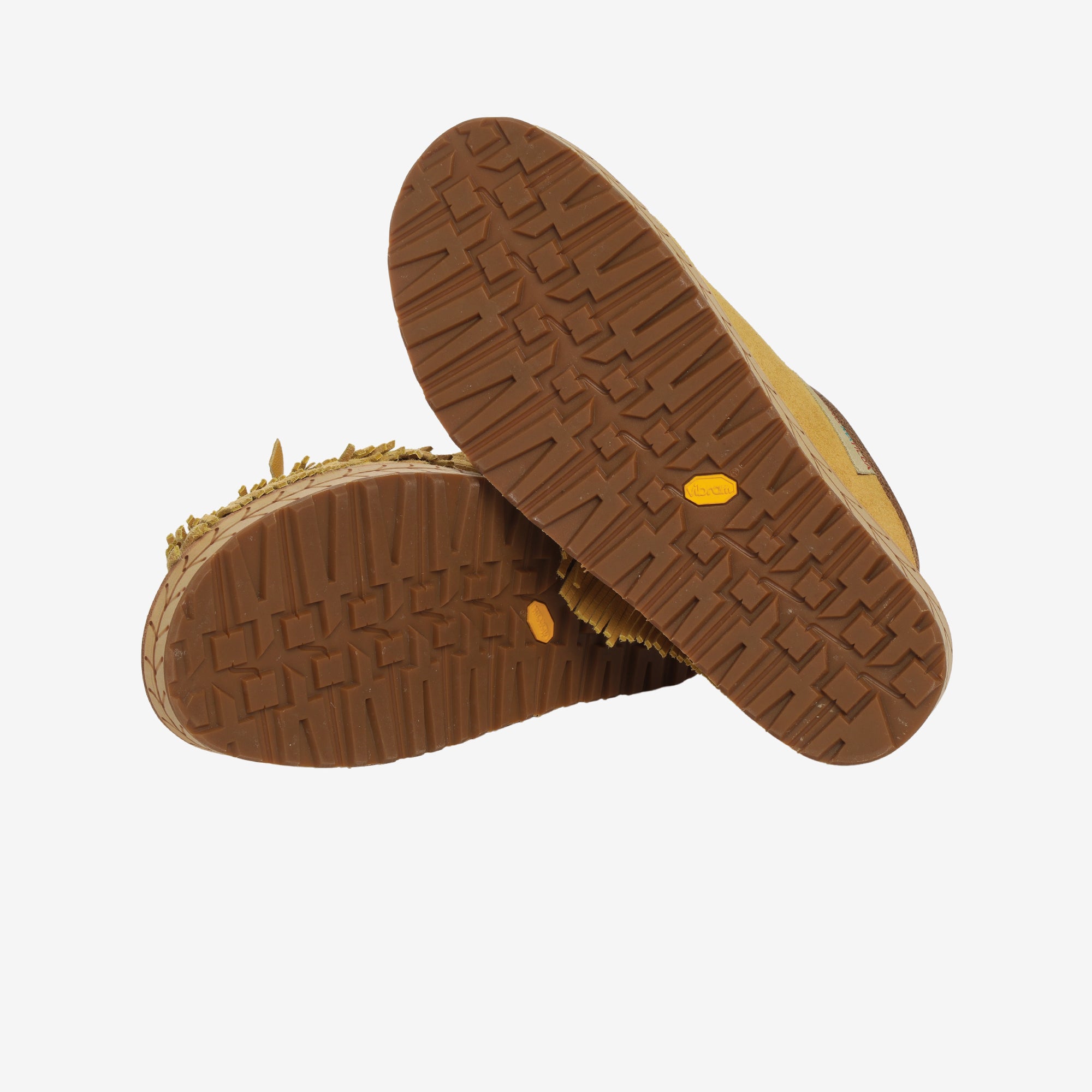 Fringed Leather Trimmed Suede Sandals